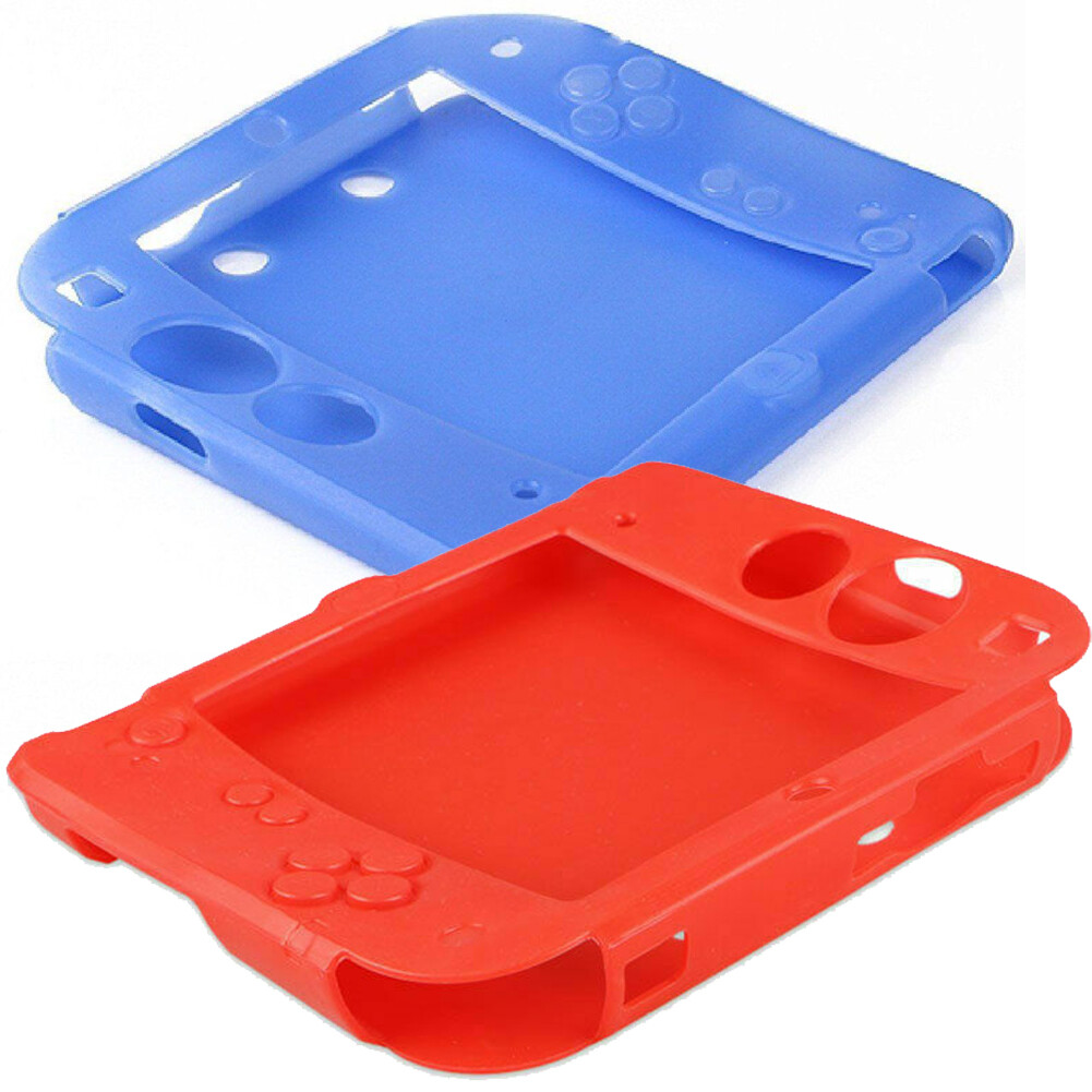 2PCS Silicone Gel Rubber Cases Cover Skin for Nintendo 2DS Game Controller