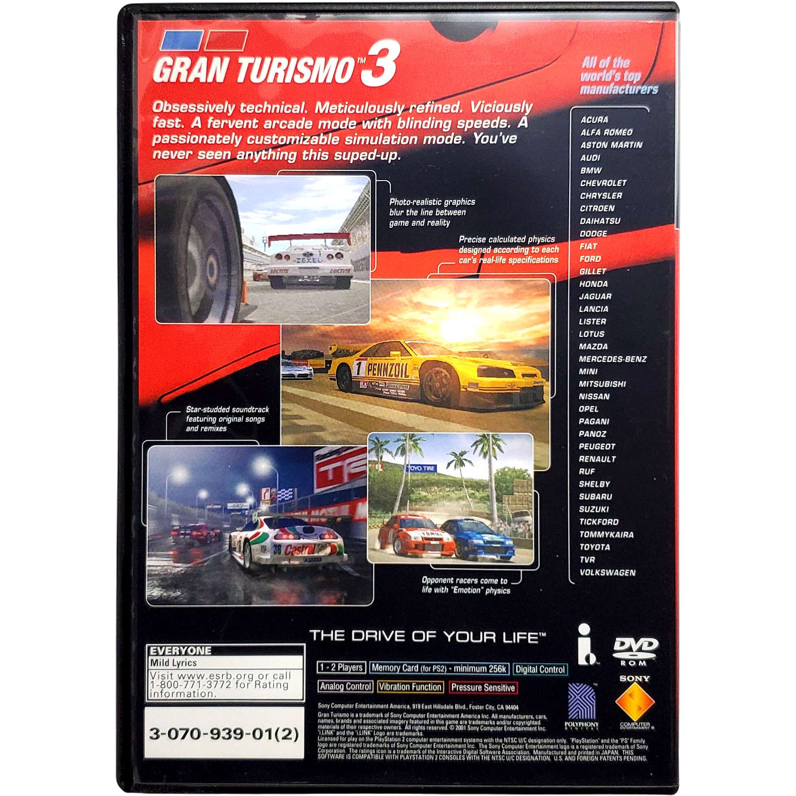 Gran Turismo 3 Not For Resale – Sony Playstation 2 Pristine Tested Authentic
