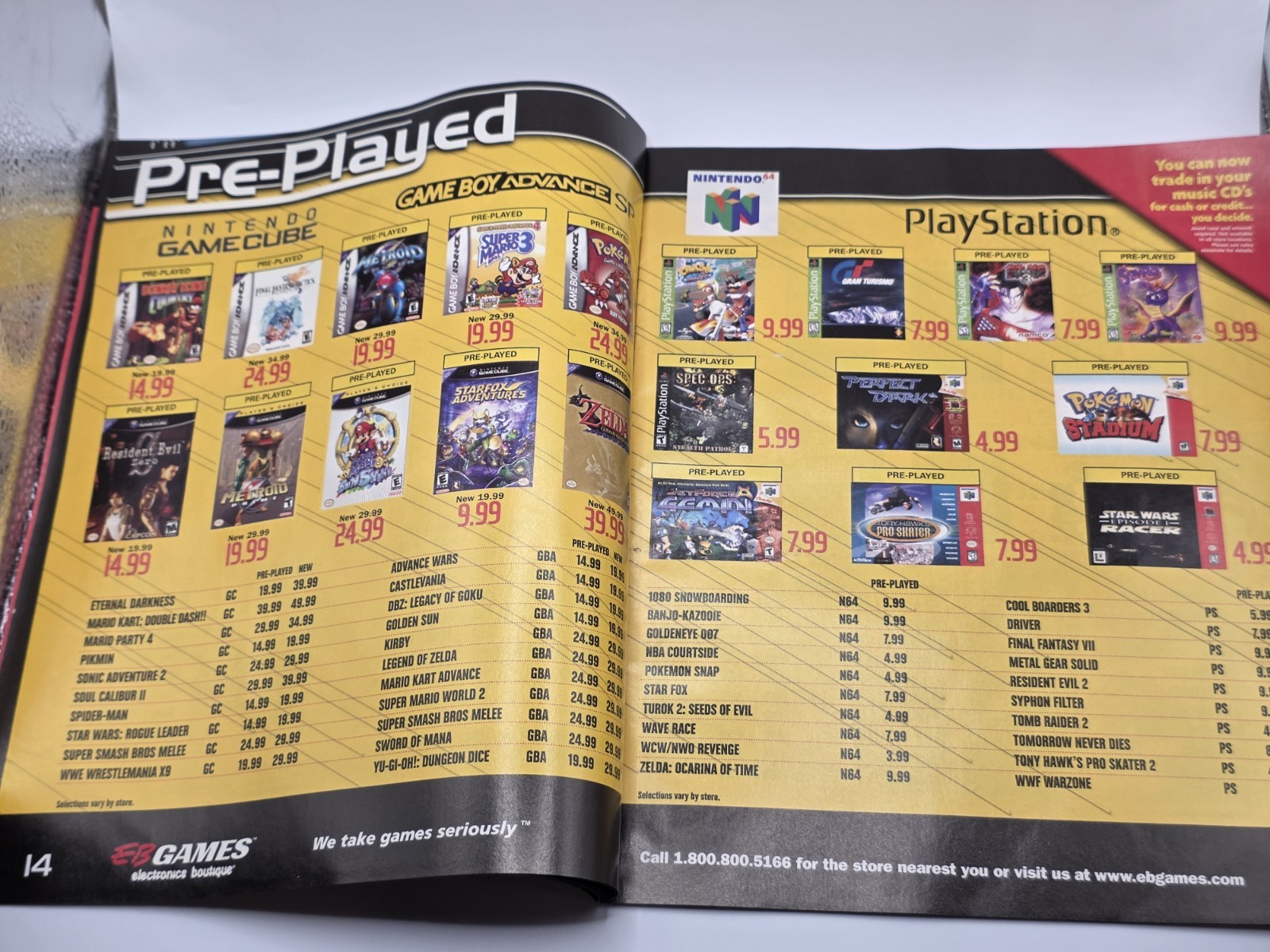 EB Games Summer 2004 Catalog Spider-Man 2 Pikmin 2 VG Complete Magazine Promo