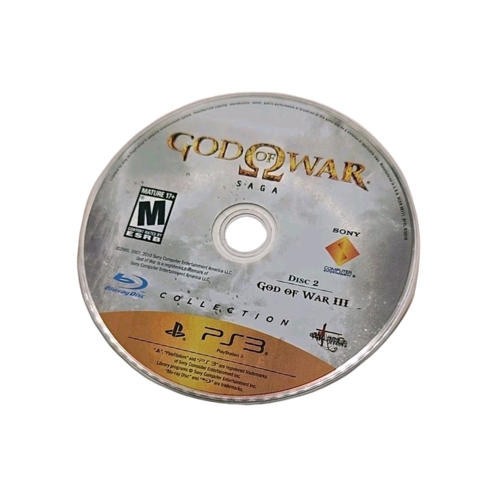​God of War III 3 PS3 Disc 2 Replacement From God of War Saga Collection