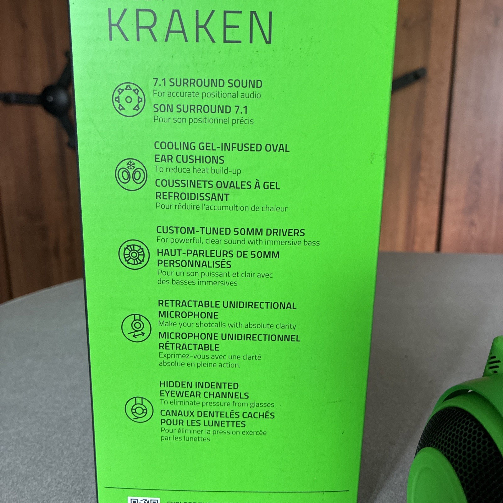 Razer Kraken 7.1 Gaming Headset Green – Multi-Platform PC/PS/Xbox – Barely Used!