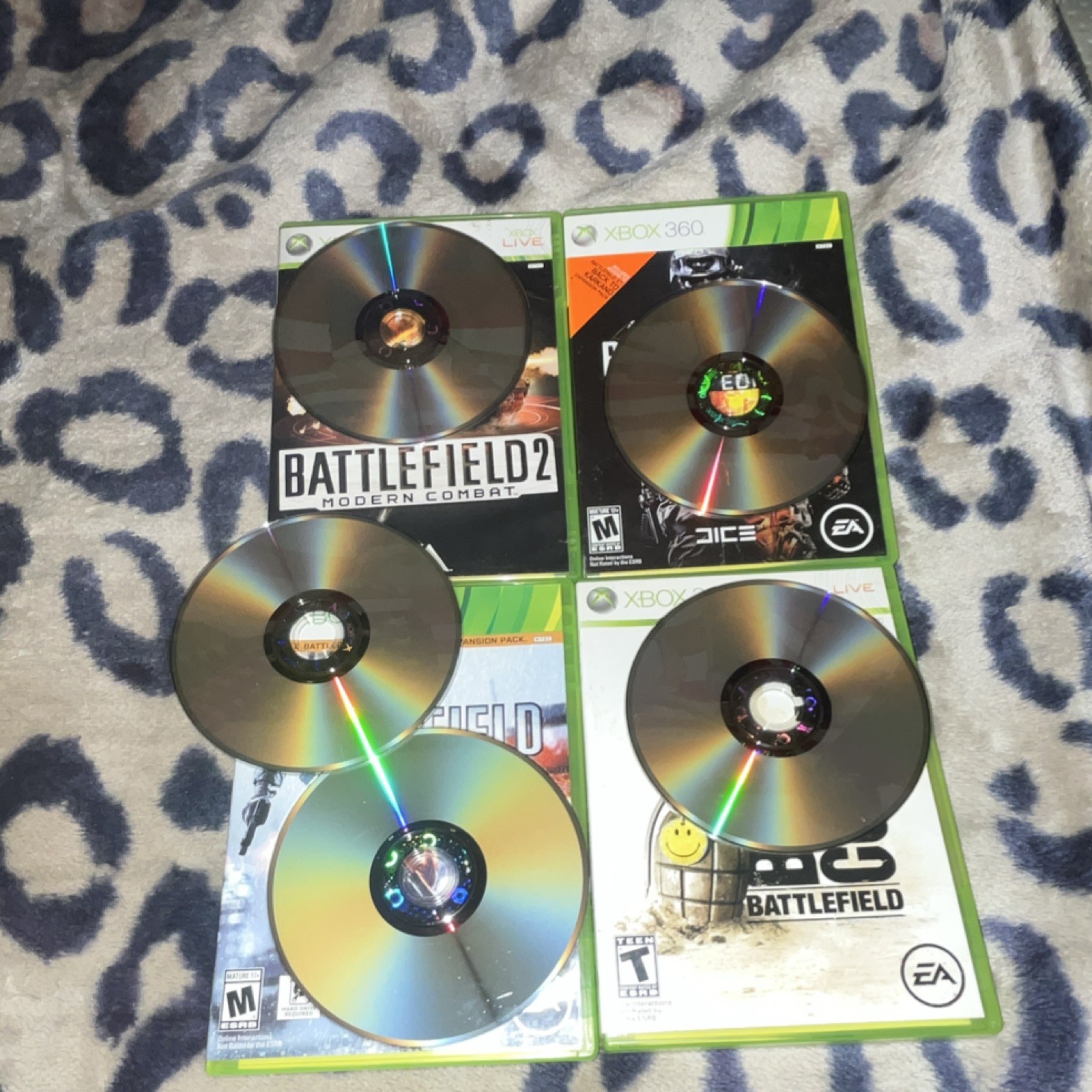 EA Battlefield Xbox 360 Game Lot 4 Titles Cases & Discs Included