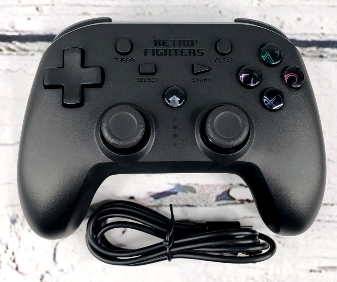 Retro Fighters Defender Wireless Gamepad Controller for PS3, PS4, PC – Black