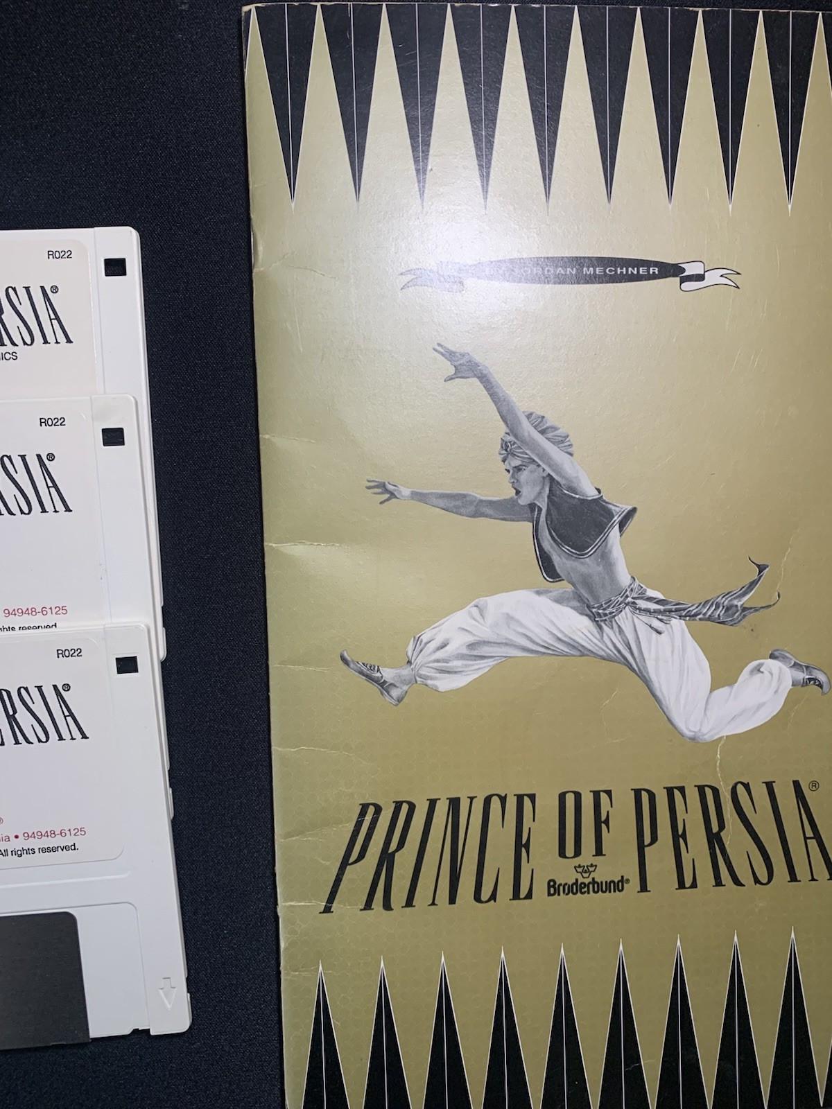 Game Prince Of Persia 1 Broderbund Macintosh Good 1992 Manual Floppy Disks 1 2 3