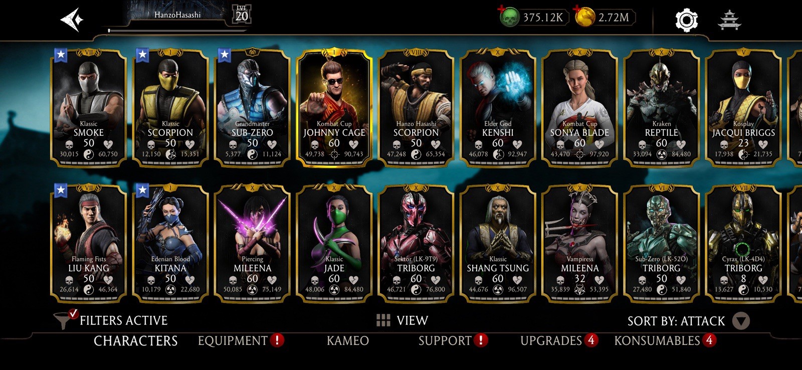 MK Mobile Mortal Kombat Account 300,000 Souls