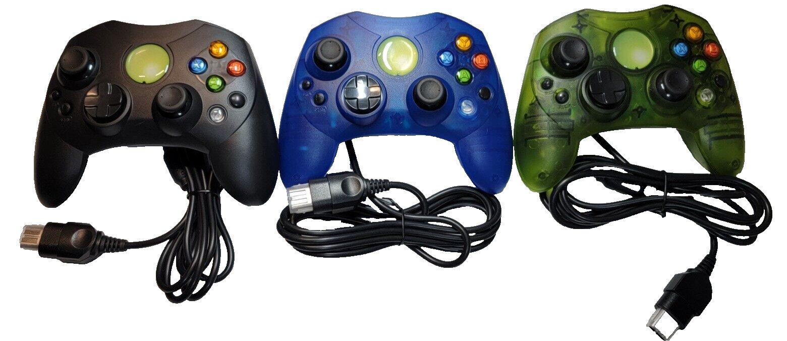 Wired S- type Controller – For The Original Microsoft XBOX multiple Colors