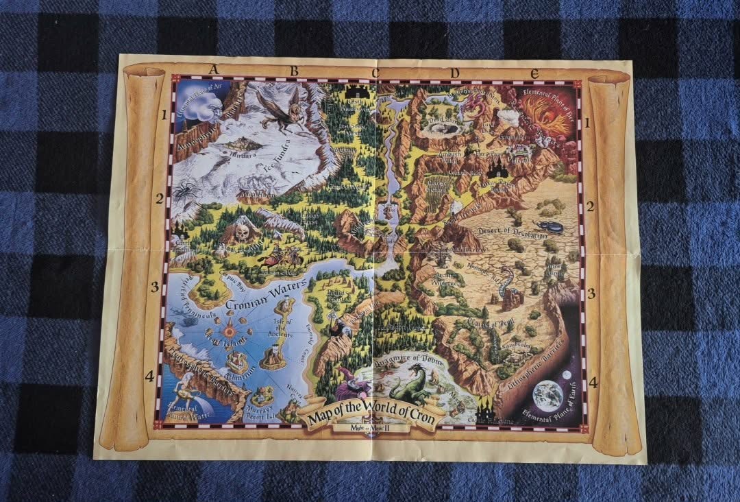 Might and Magic II – IBM PC – 5.25″ Disks/Manual/Map/Cluebook Included