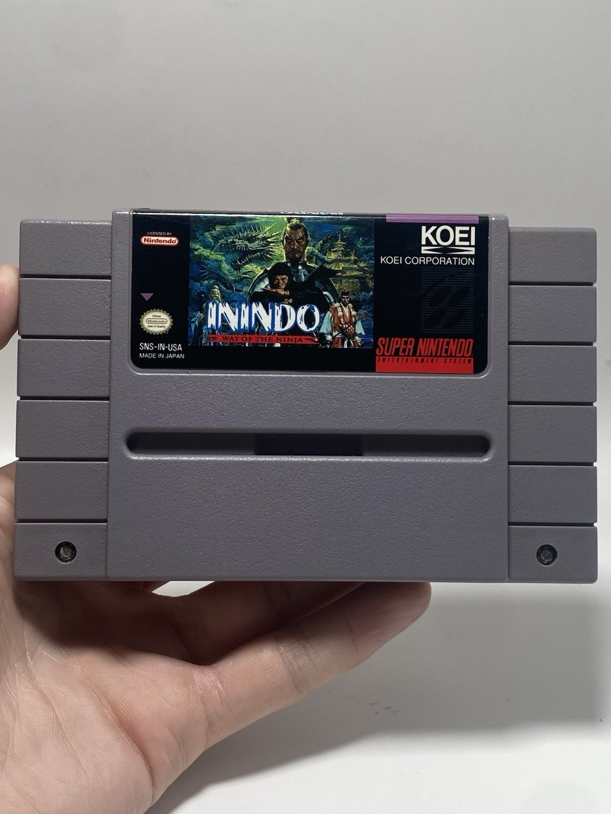 Inindo The Way of the Ninja SNES Super Nintendo Cart Only