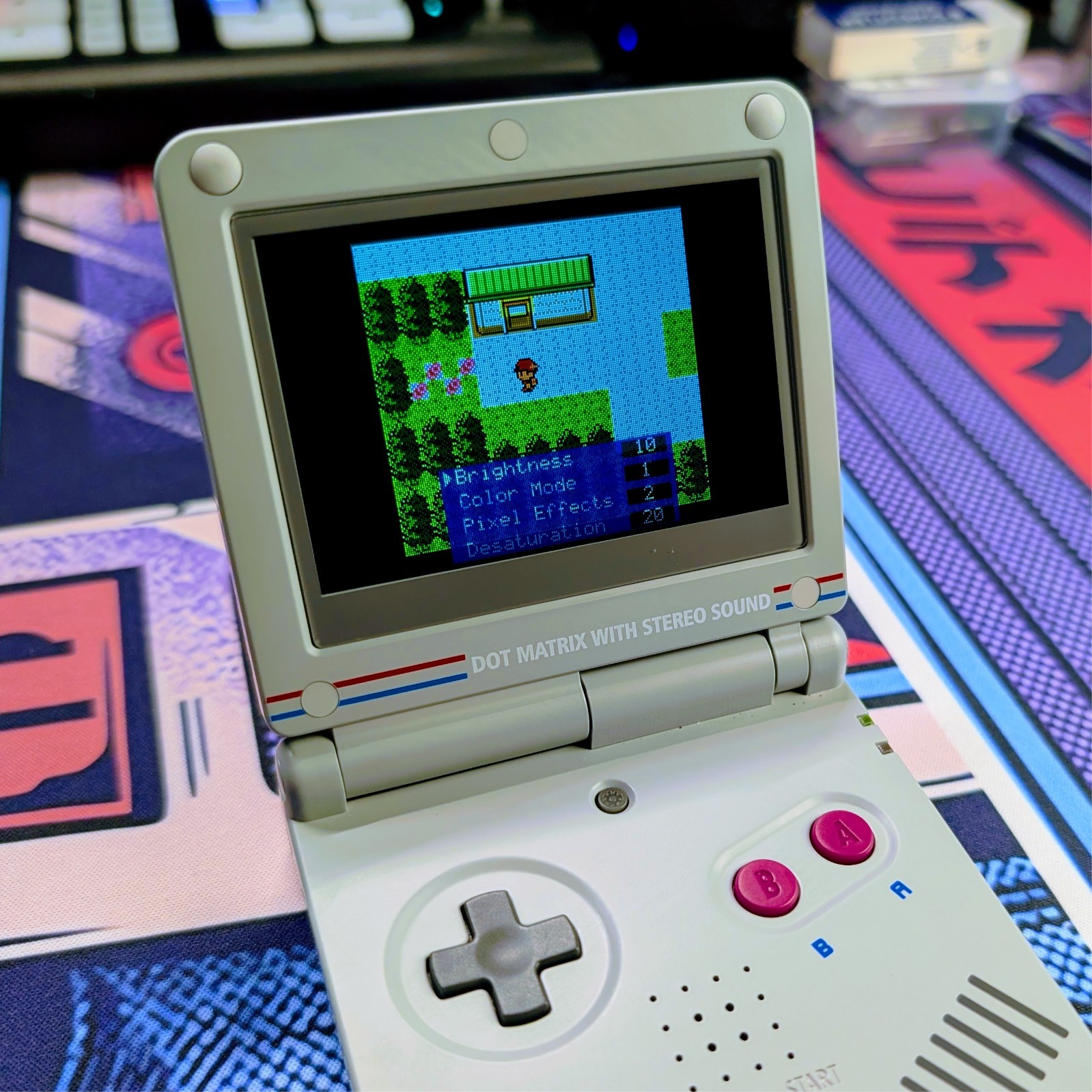 Nintendo Game Boy Advance SP IPS Backlit Screen New Shell Battery DMG Style