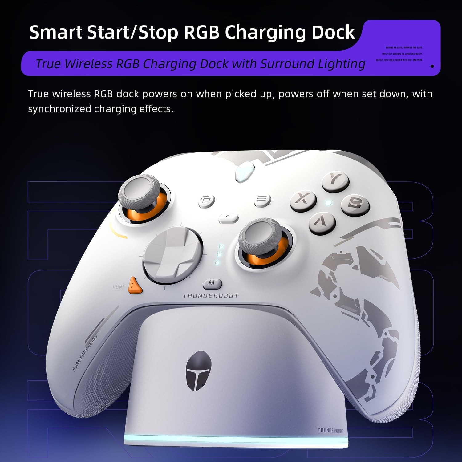G80 1000HZ Wireless Gaming Controller for NS/PC/iOS/Android with Charging Doc…