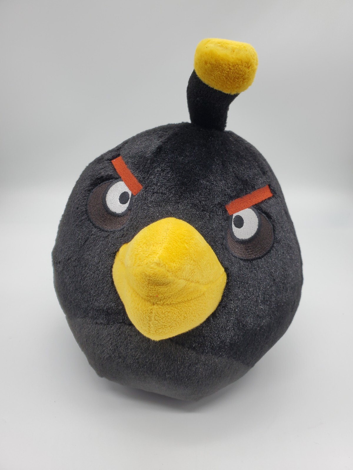 Angry Birds Plush Black Bomb Bird Toy Stuffed Animal 10” No Sound Super Soft