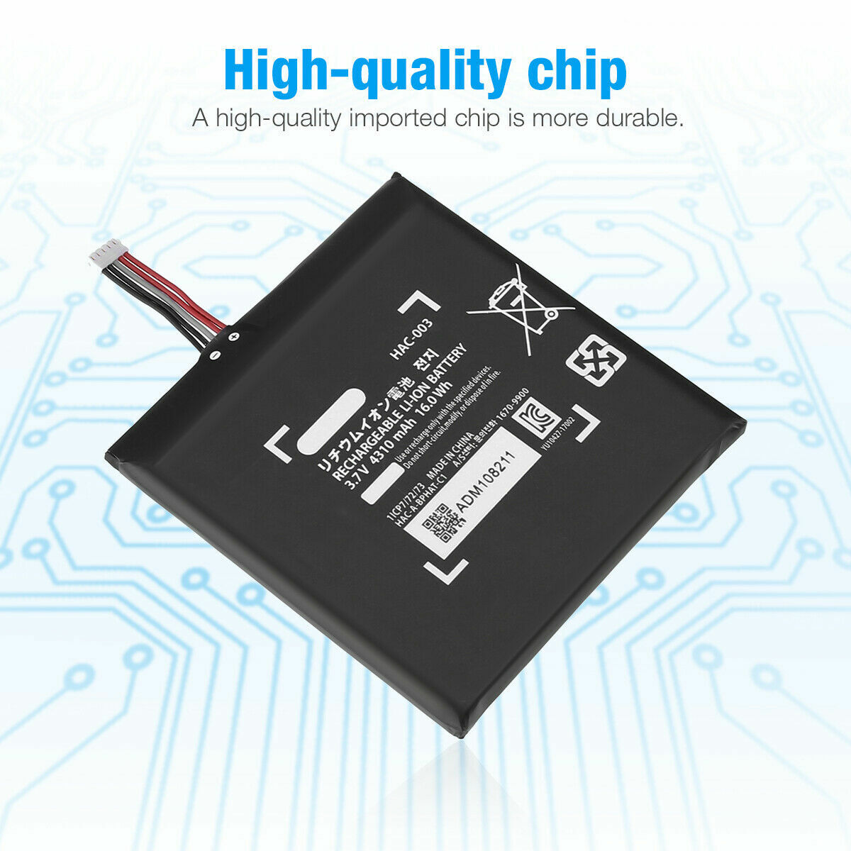 New 4310mAh HAC-003 Replacement Battery for Nintendo Switch Console With Tools