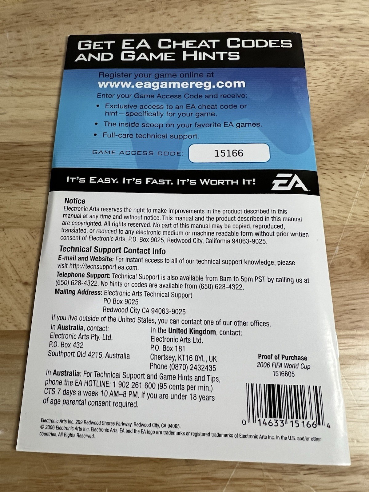 FIFA World Cup Germany 2006 XBOX CIB Complete TESTED