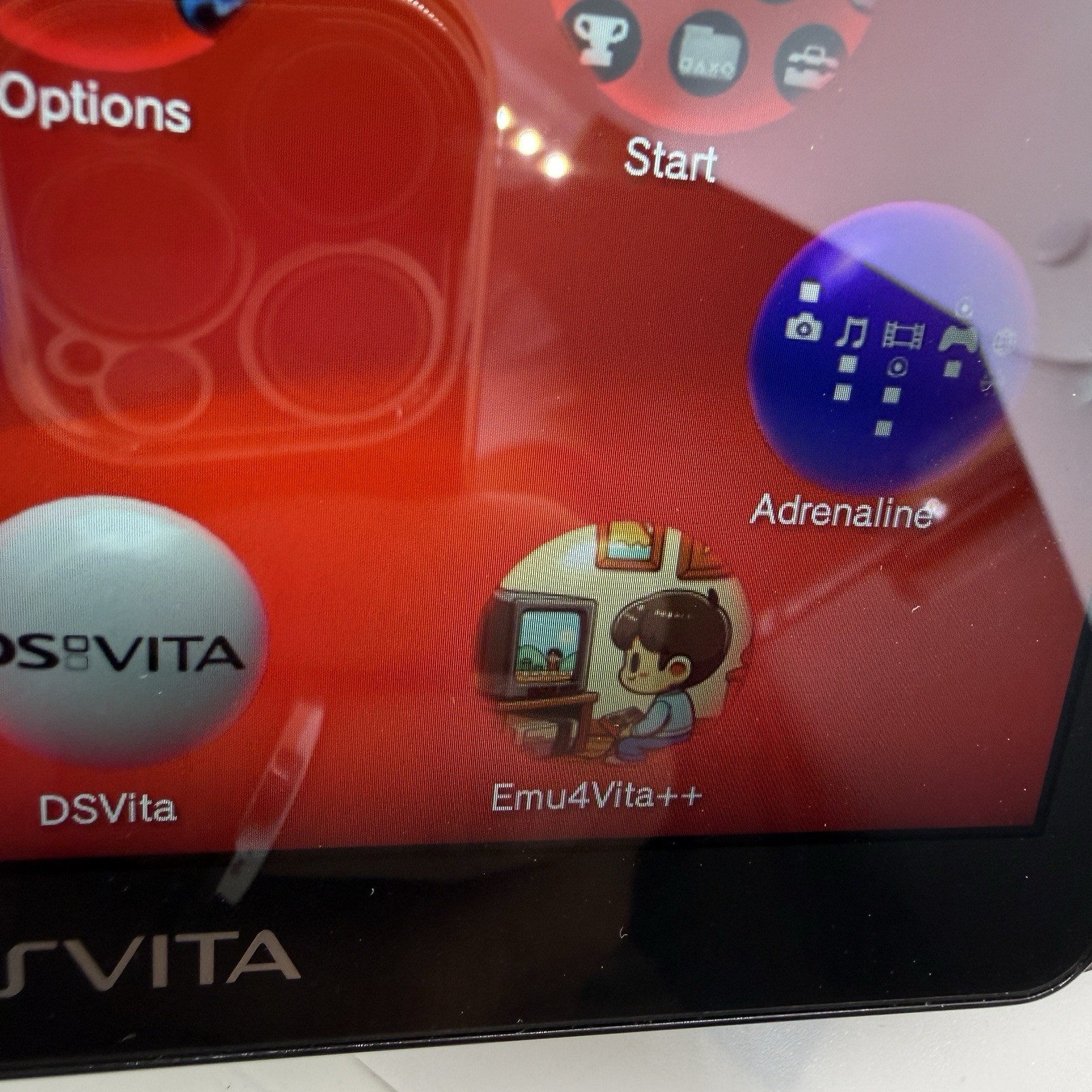 Sony PS Vita PCH-2000 Black Handheld Console + Charger + 64GB SD Card