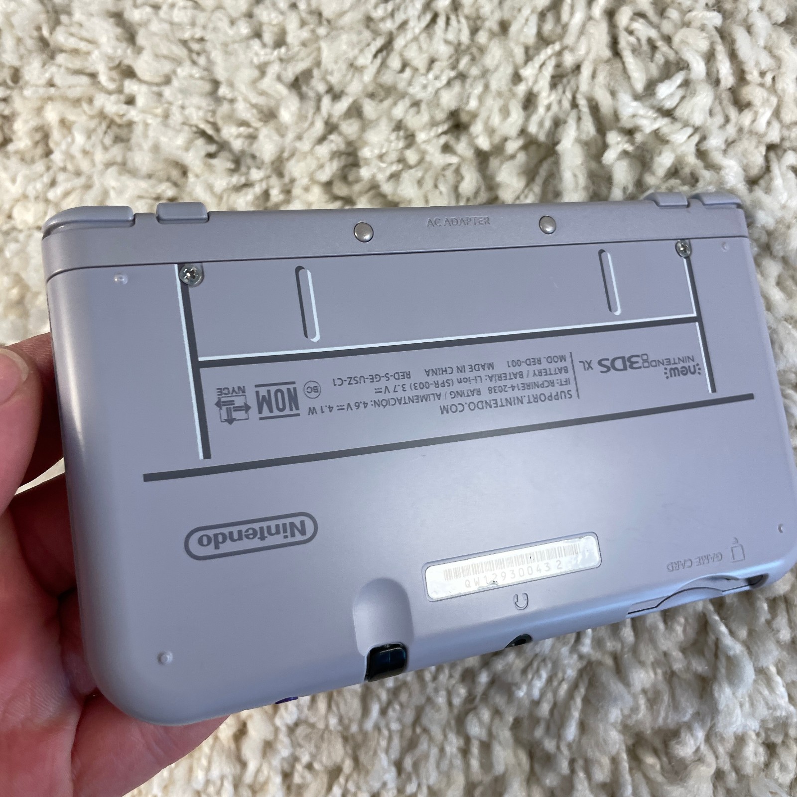 Nintendo New 3DS XL Super Nintendo SNES Edition Gray Purple NTSC RED-001 Tested