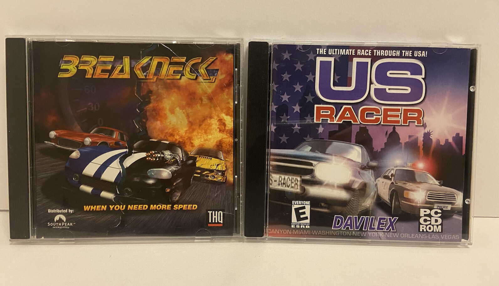 U.S. RACER/ BREAKNECK PC GAME LOT – Windows 95/98/2000/Me – RATED E (THQ)