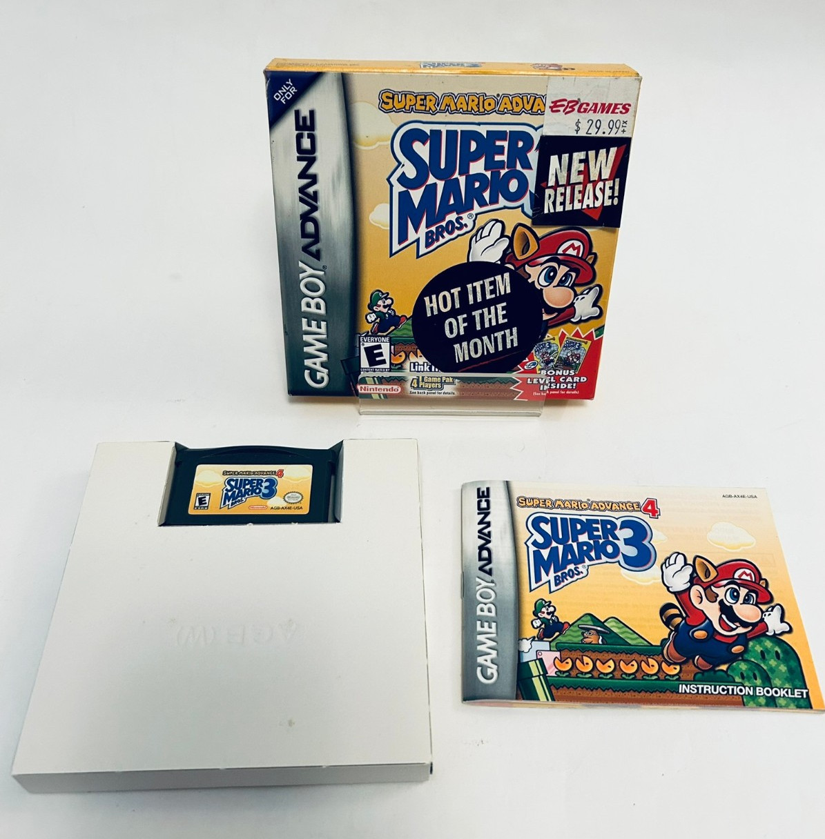 Super Mario Advance 4: Super Mario Bros. 3 (GBA 2003) CIB Complete Saves Tested