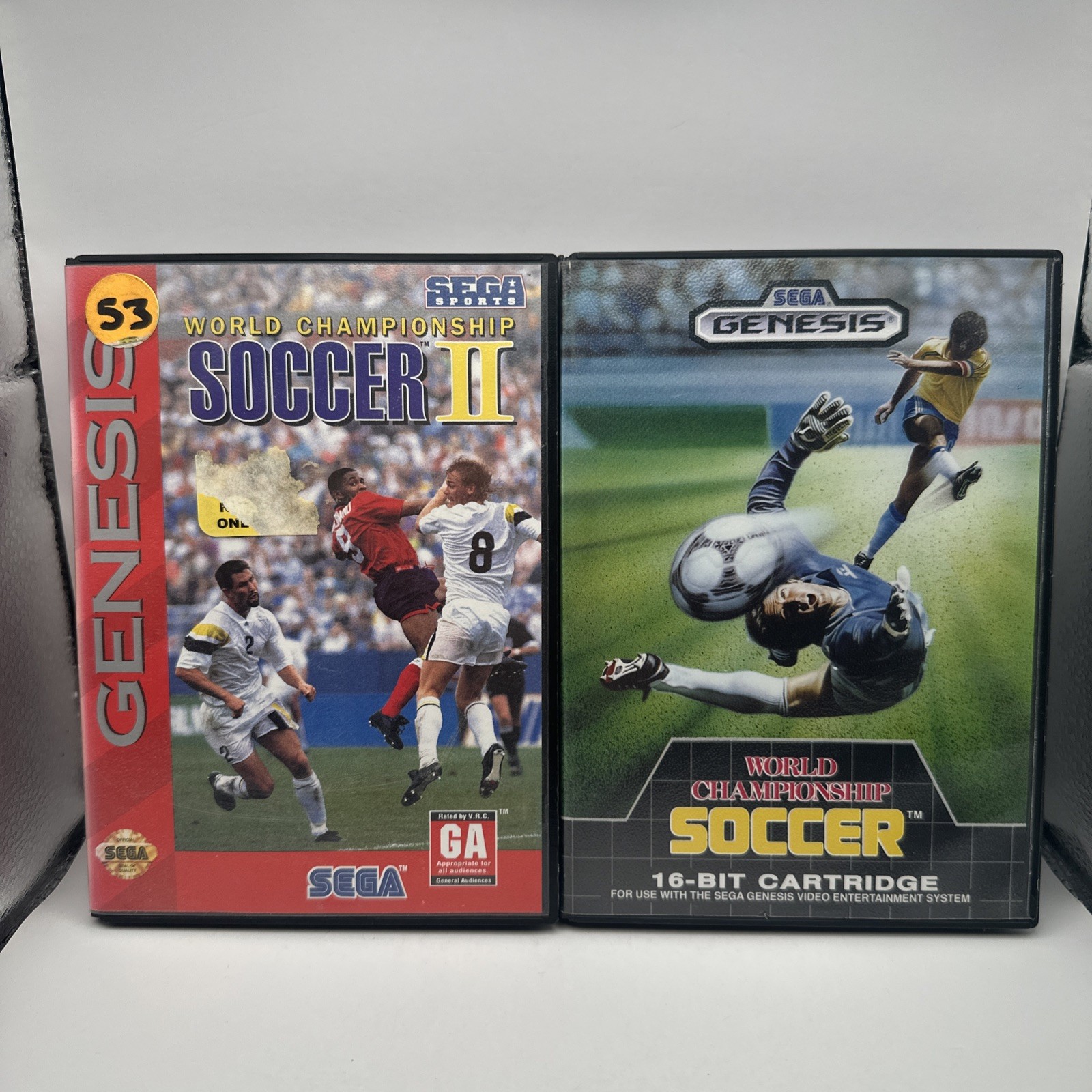 World Championship Soccer 1 2 Sega Genesis Sports Games LOT bundle
