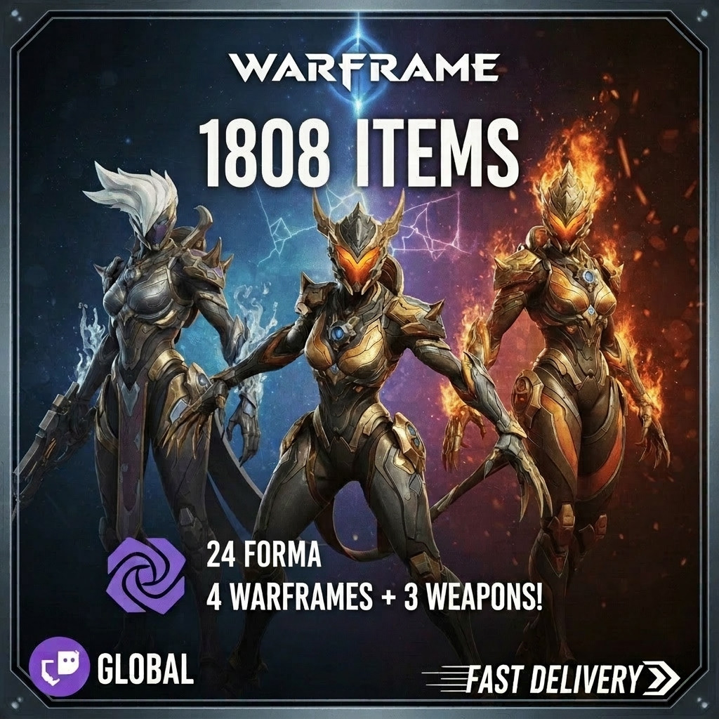Warframe Twitch Drops – Saryn + Valkyr + Ember + 24 Forma + MORE – 1808 Items