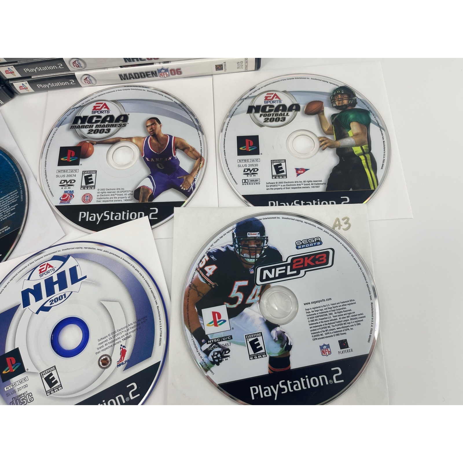 Sony PlayStation 2 Sports Game Lot 20 Games Madden NBA NHL NCAA PS2 Good Mixed