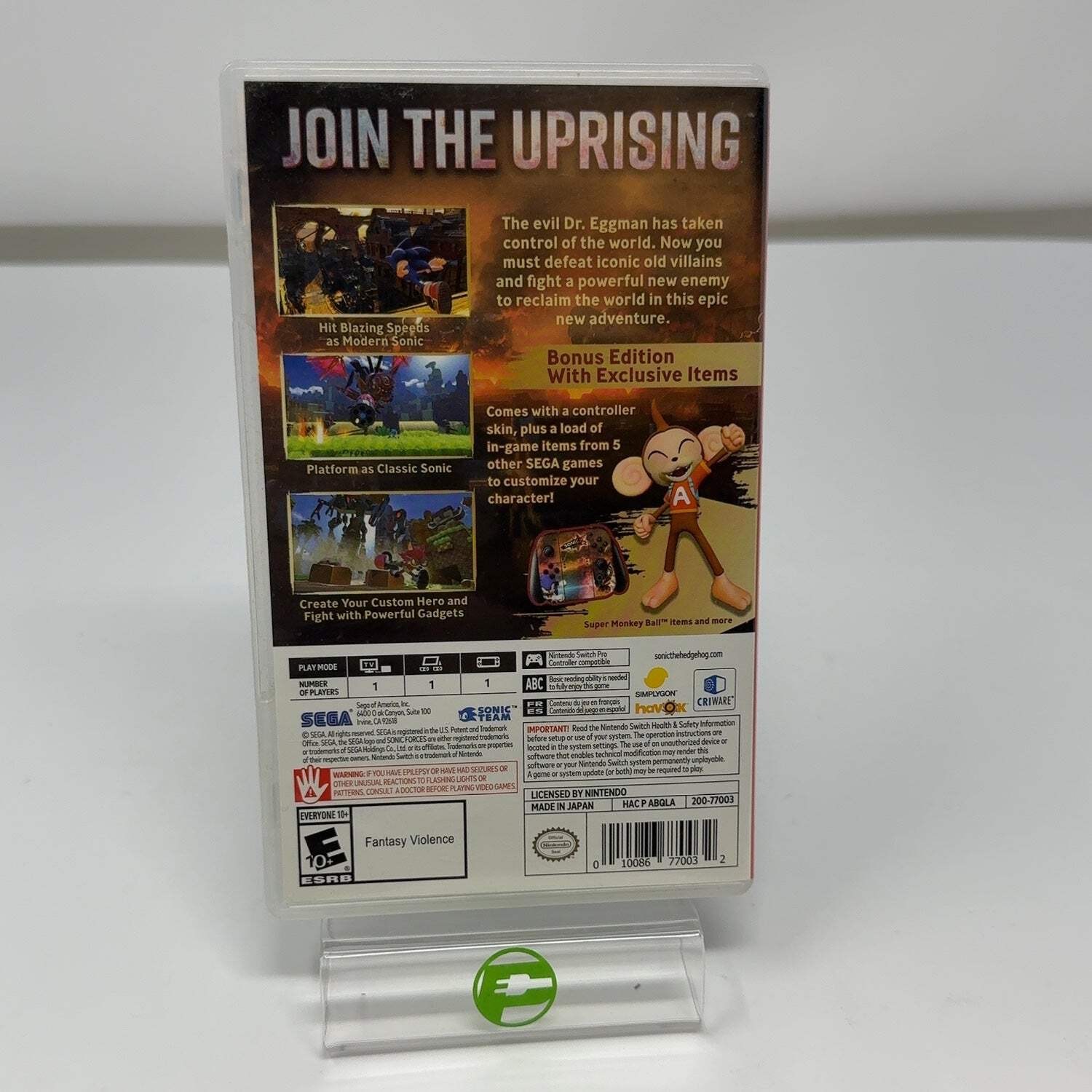 Sonic Forces Bonus Edition (Nintendo Switch, 2017)