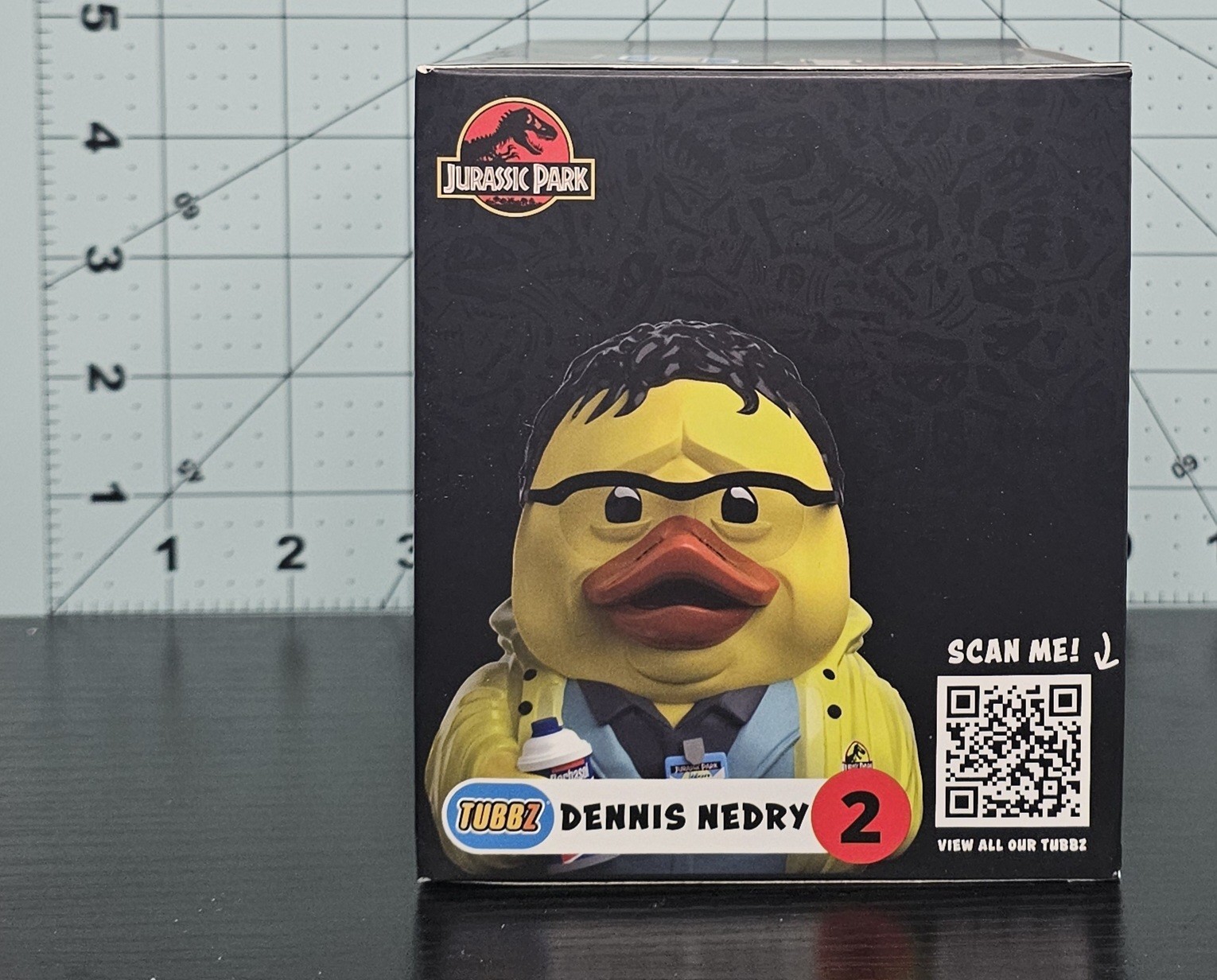 TUBBZ Jurassic Park Dennis Nedry Collectible Duck Figure + Diloposaurus Duck