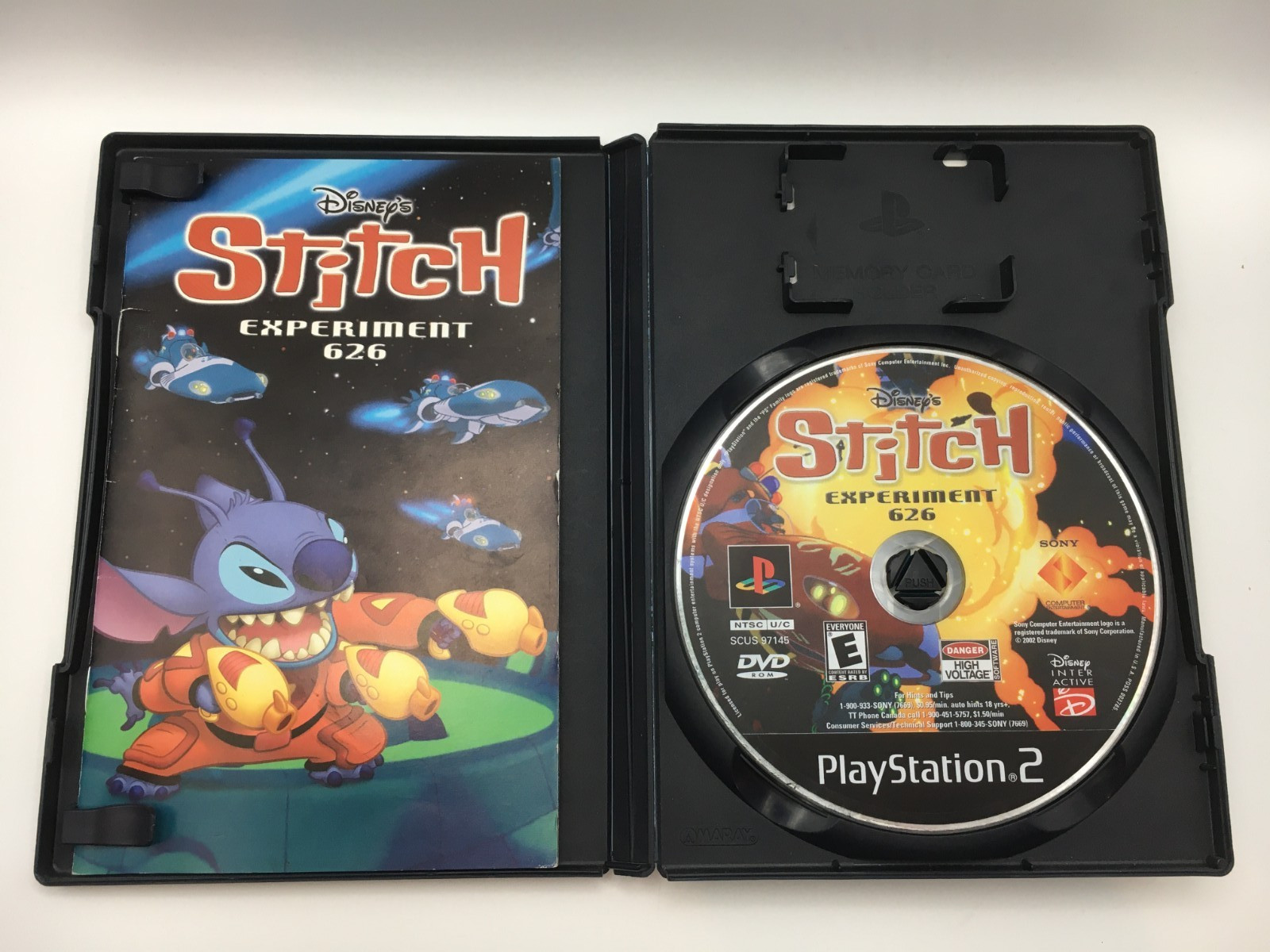 PS2 Playstation 2002 – Stitch: Experiment 626 w/ Box & Manual (Works)