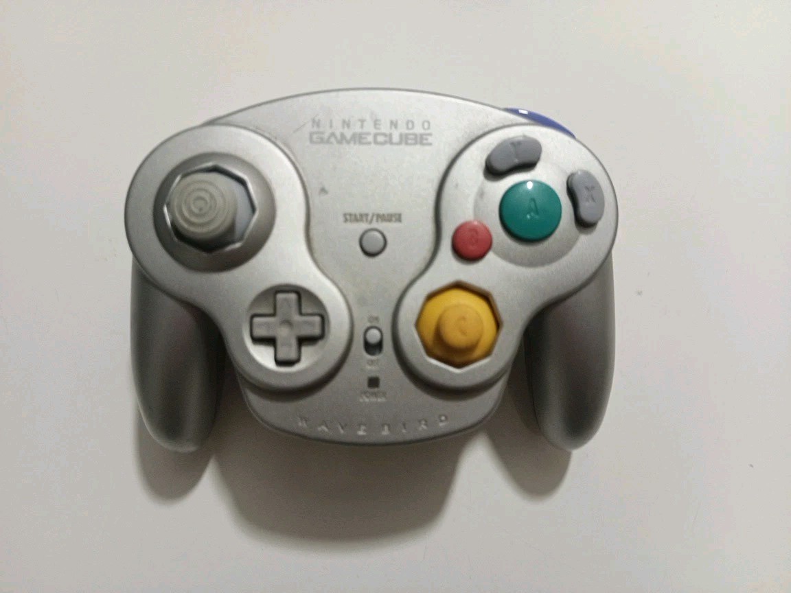 Nintendo Gamecube Wavebird Wireless Controller Platinum DOL-004 No Adapter #1