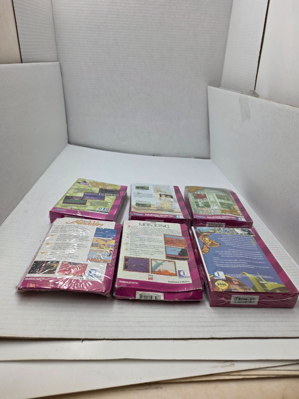 6 NEW Sega Game Gear Games Aladdin,Jungle Book,Lion King,Battletank,Ceasars #A3