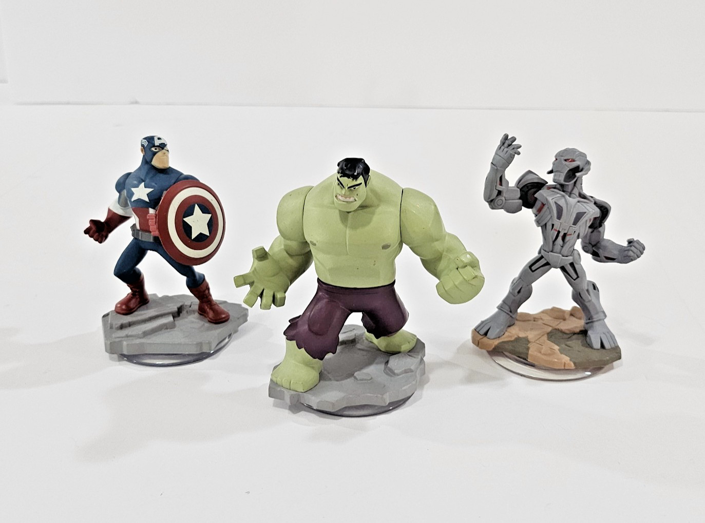 3x Set Disney Infinity Marvel Figures Bundle Hulk Captain America Ultron 2.0 3.0