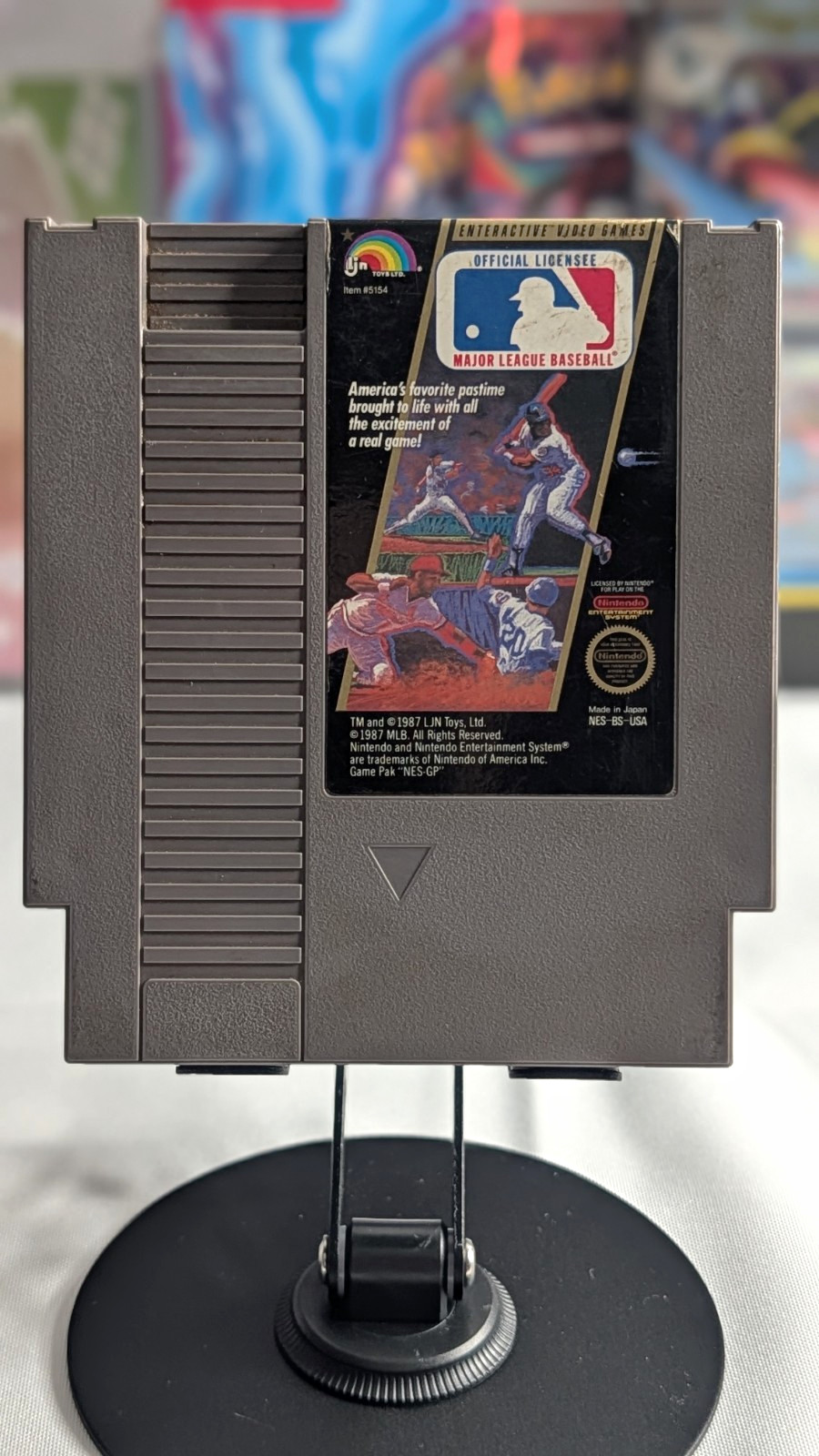 LJN Major League Baseball Nintendo NES Cartridge NTSC-U/C 1987