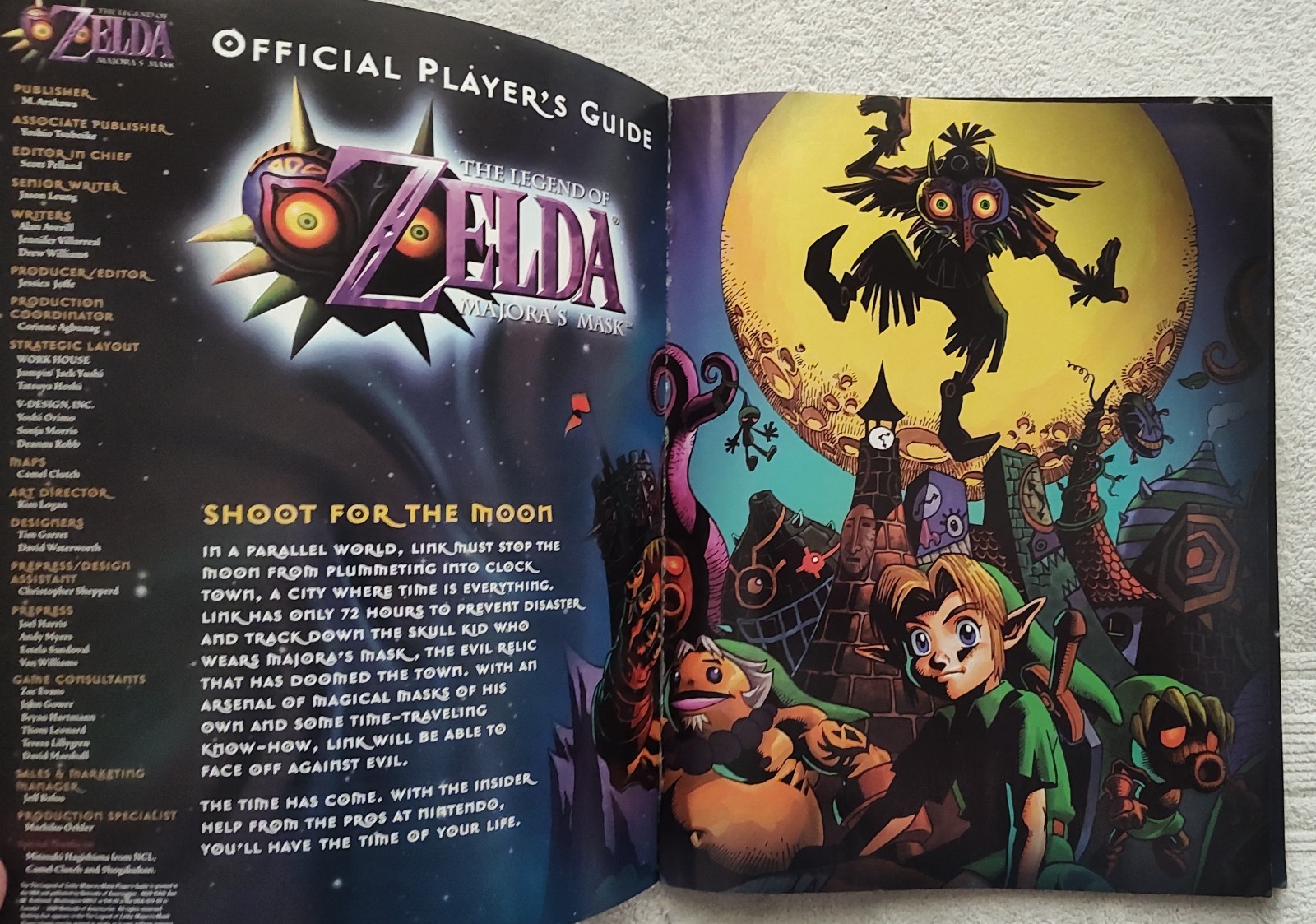 Vtg 2000 Legend of Zelda Majora’s Mask Nintendo Power Player’s Guide Book Hint