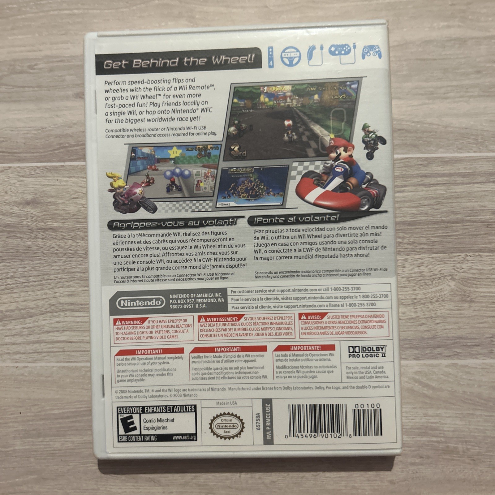 Nintendo Wii Game Mario Kart Wii CIB With Manual Racing Classic