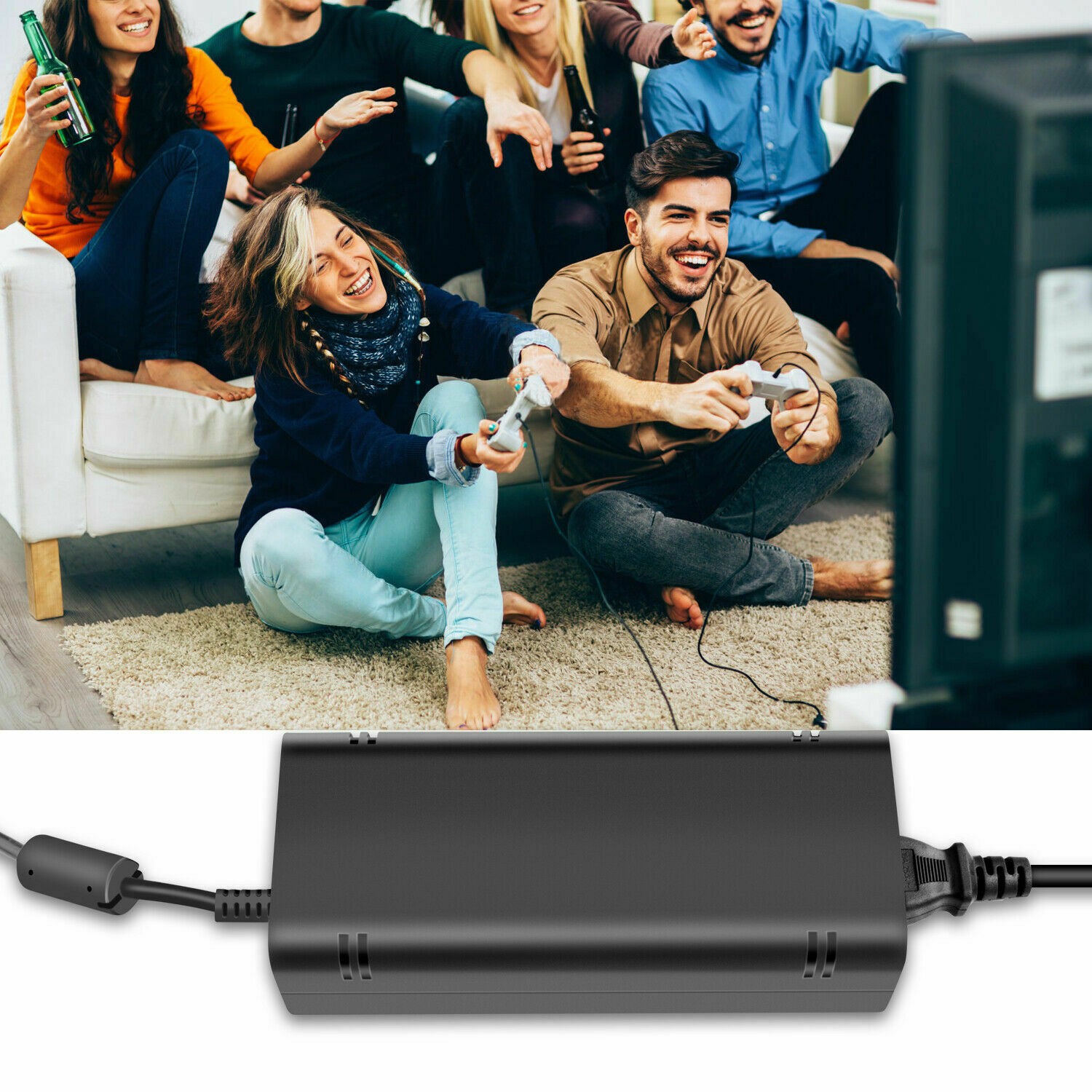 135W For Microsoft Xbox 360 Slim 360S AC Adapter Brick Charger Power Supply Cord