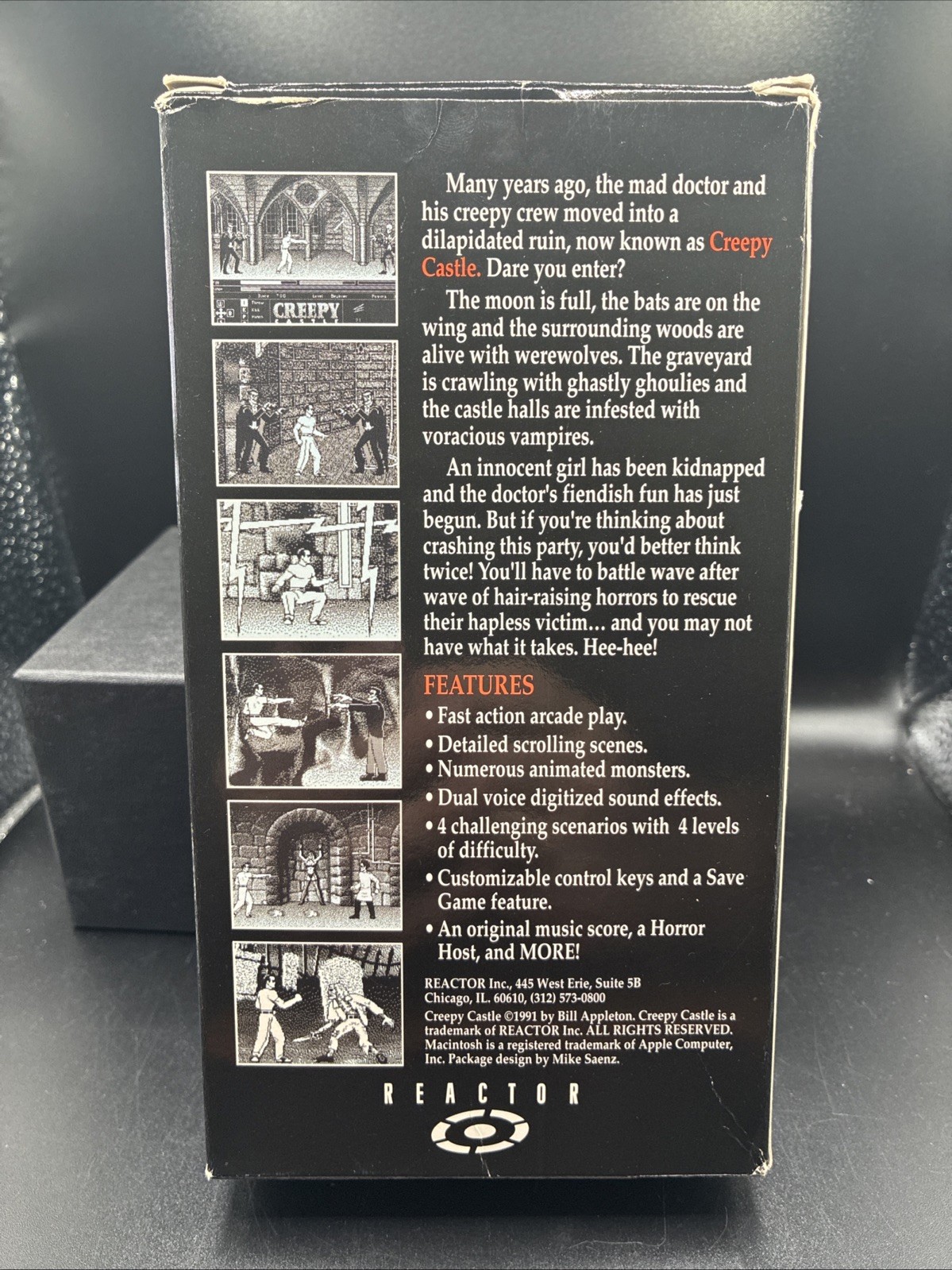 Creepy Castle By Bill Appleton : For Macintosh MAC Reactor Games CIB Super Rare!