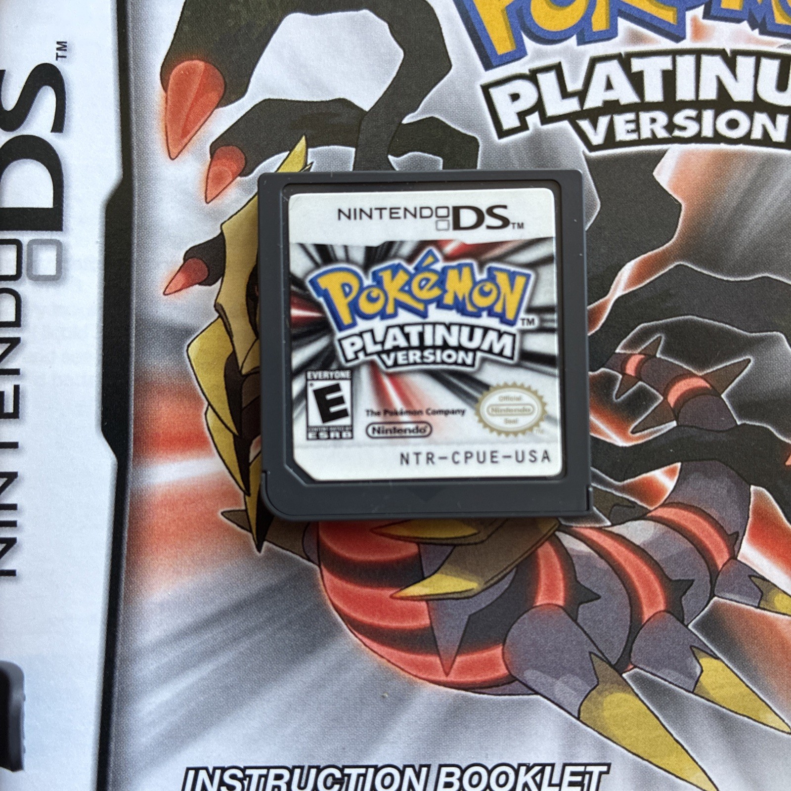 Pokemon Platinum Version DS Game Manual Case Nintendo 2009 Not for Resale Tested