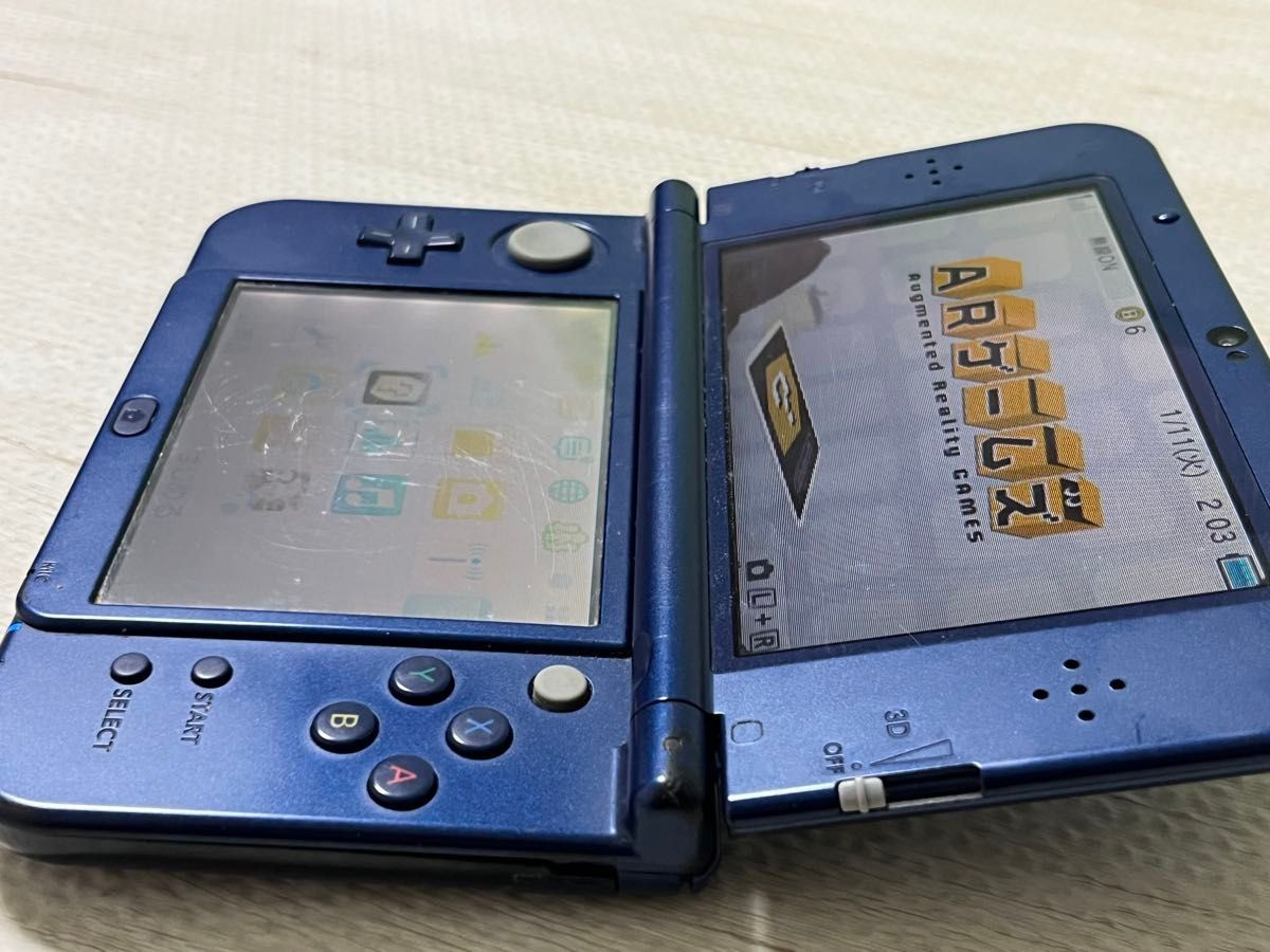 Nintendo New 3DS LL XL Console Metallic Blue Japan Region Locked Tested 0297