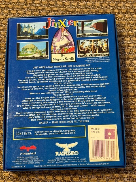 JINXTER AMIGA GAME W/ BOX + PAPERS CLASSIC COMPUTER SEE PICS