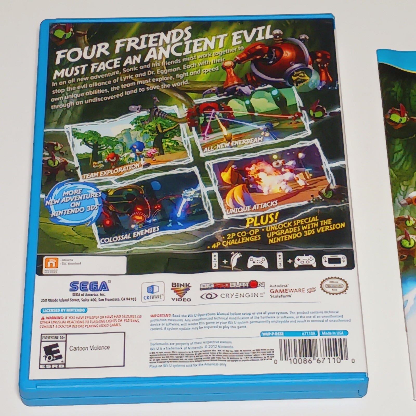 NO GAME – Sonic Boom: Rise of Lyric (Nintendo Wii U) Genuine Case Replacement