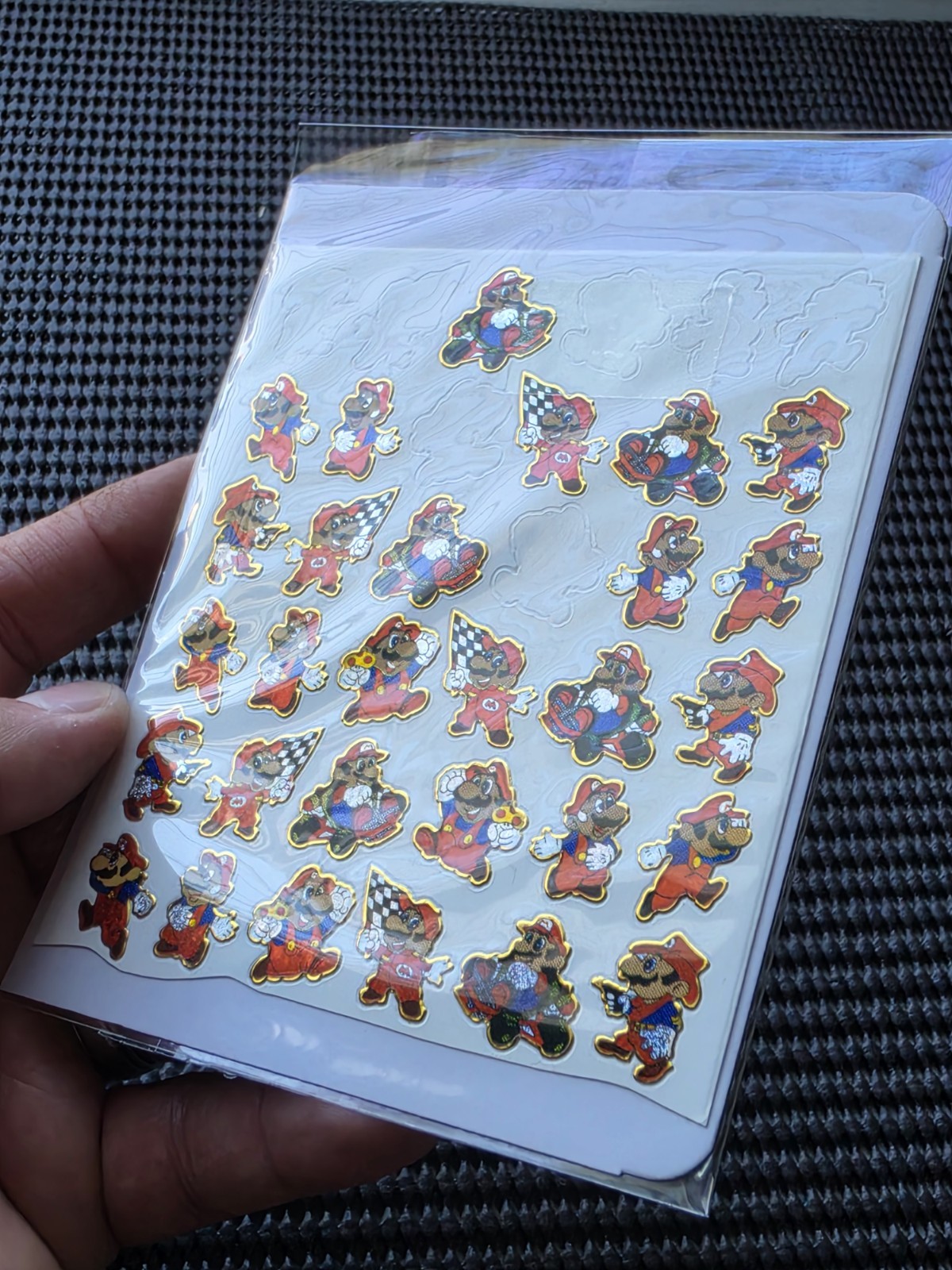Vintage Nintendo Super Mario Bros Kart Sticker Sheet Incomplete Rare Promo NES