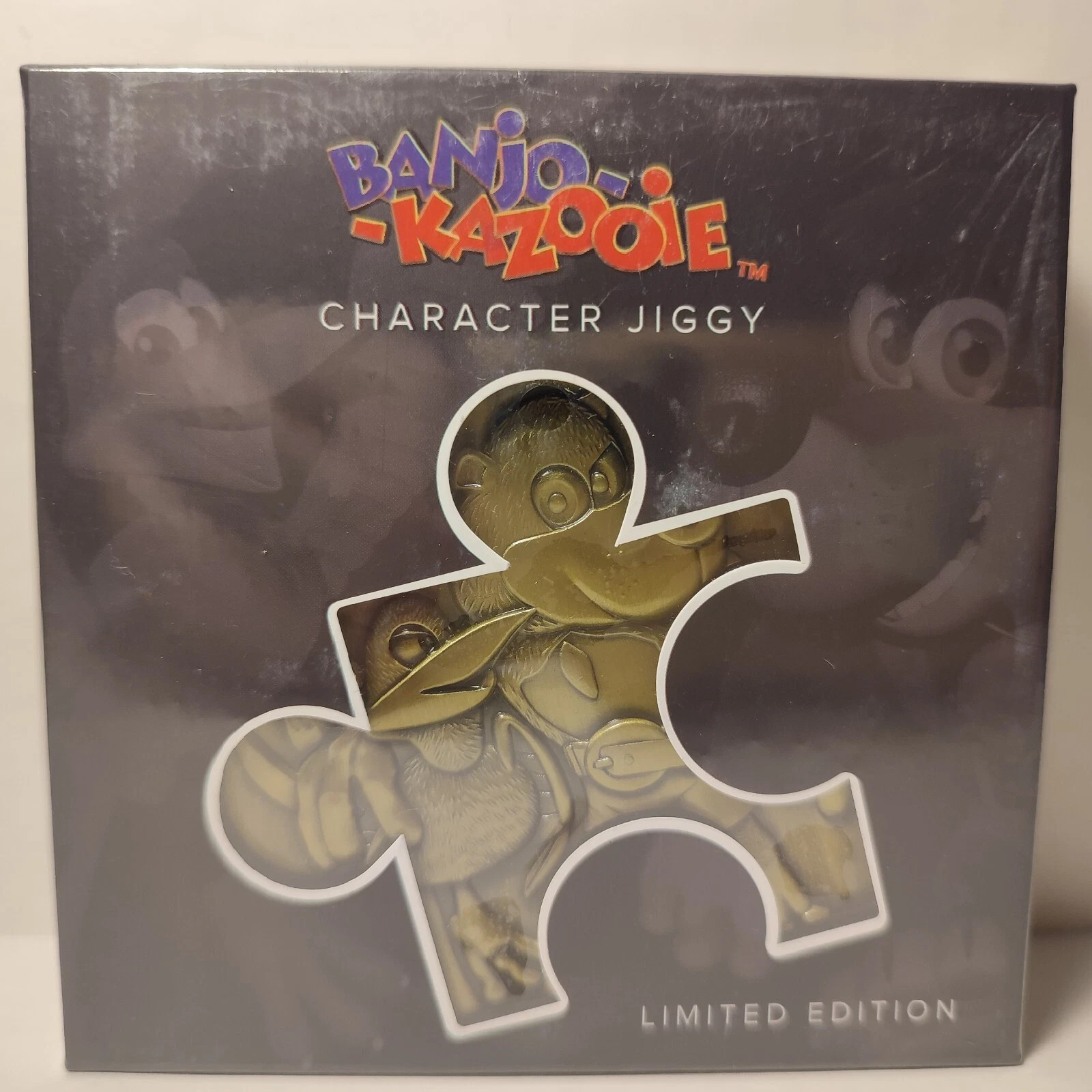 Banjo Kazooie Character Jiggy Piece Limited Edition Gold Embossed Metal Jigsaw