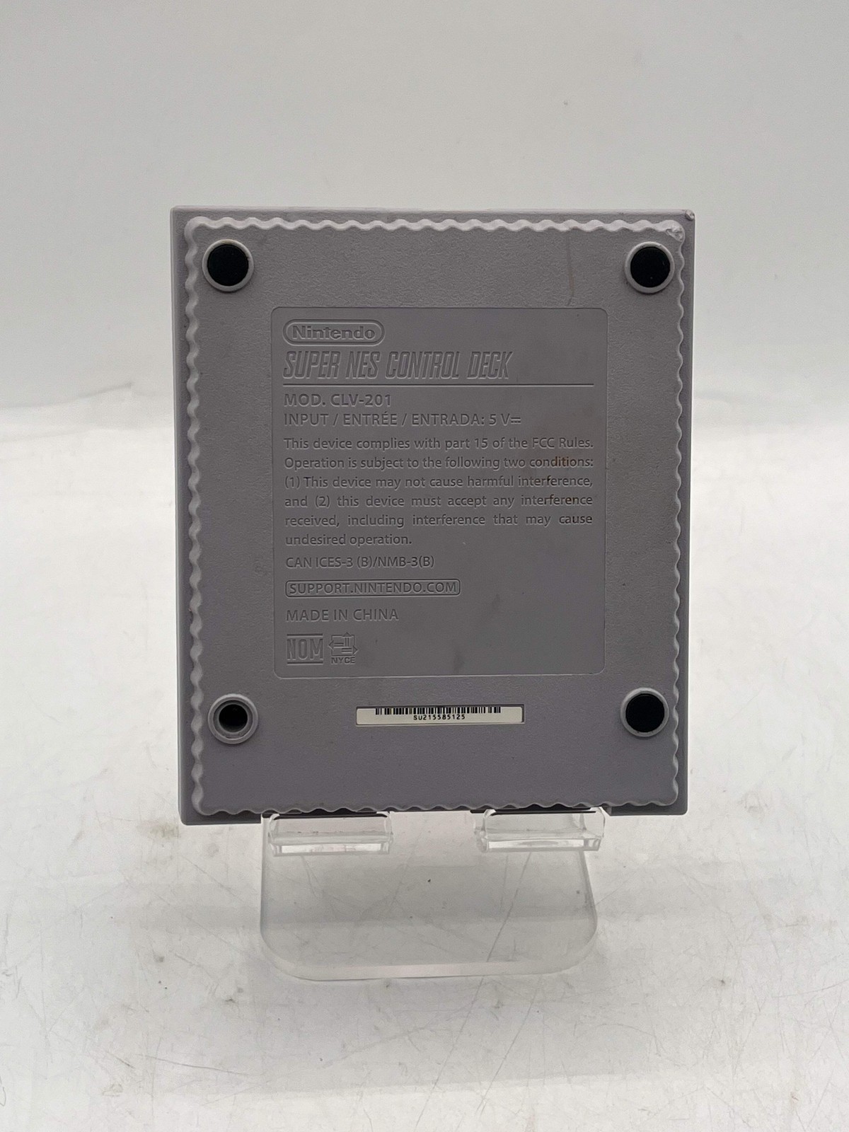 Nintendo Super NES Control Deck CLV-201 Video Game System Silver