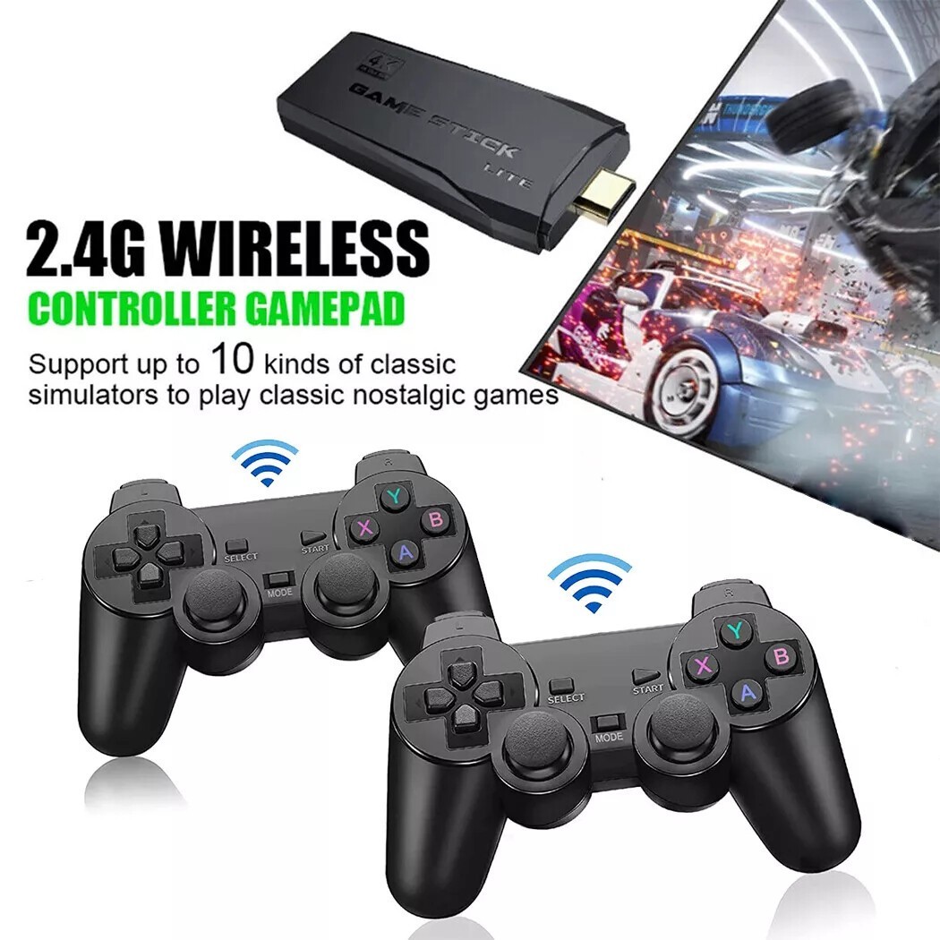 Retro Game Console 4K HDMI Output Plug and Play 20000+ Game Gamepad Controllers