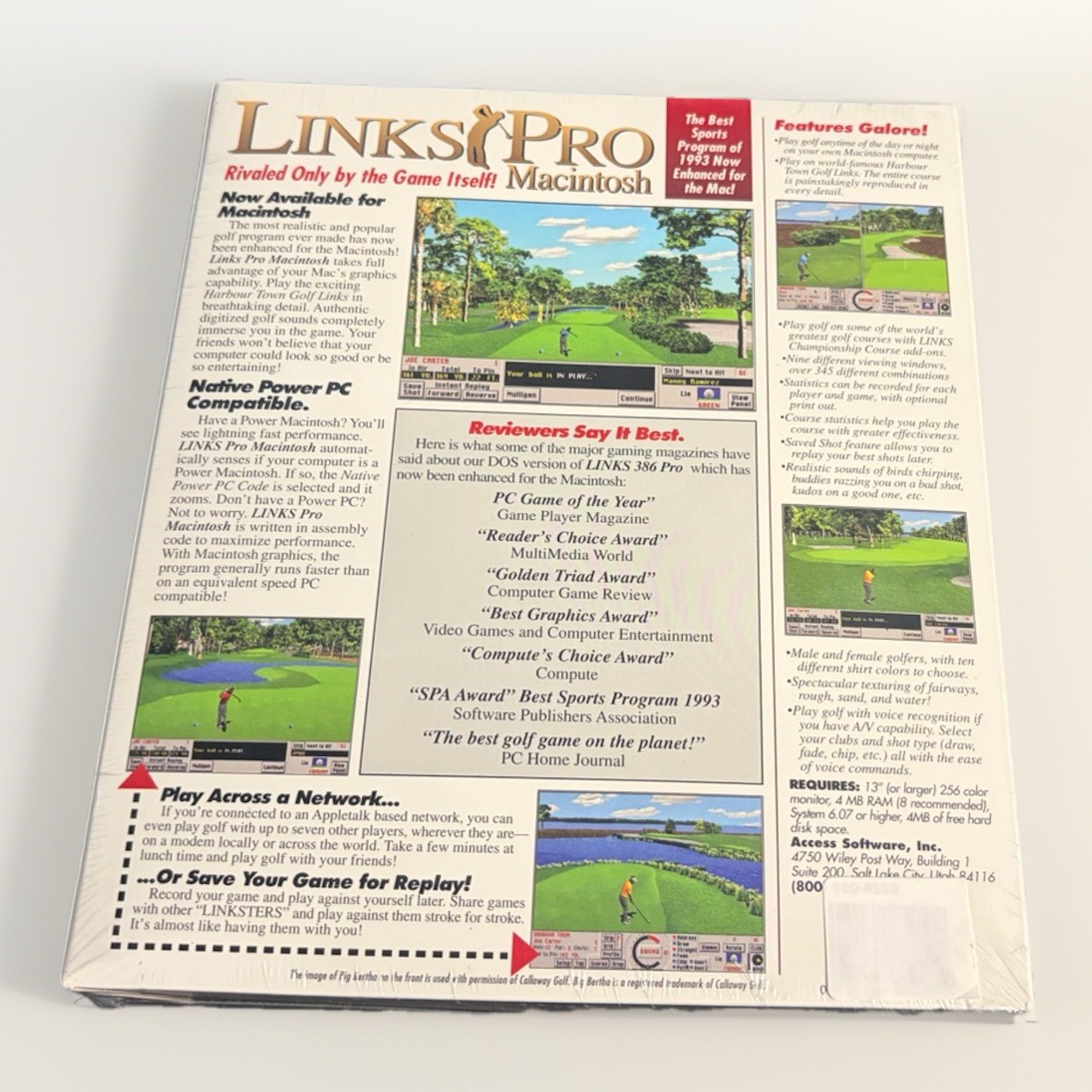 1994 Links Pro Macintosh Golf 3.5” Floppy Disks SEALED RARE MINT