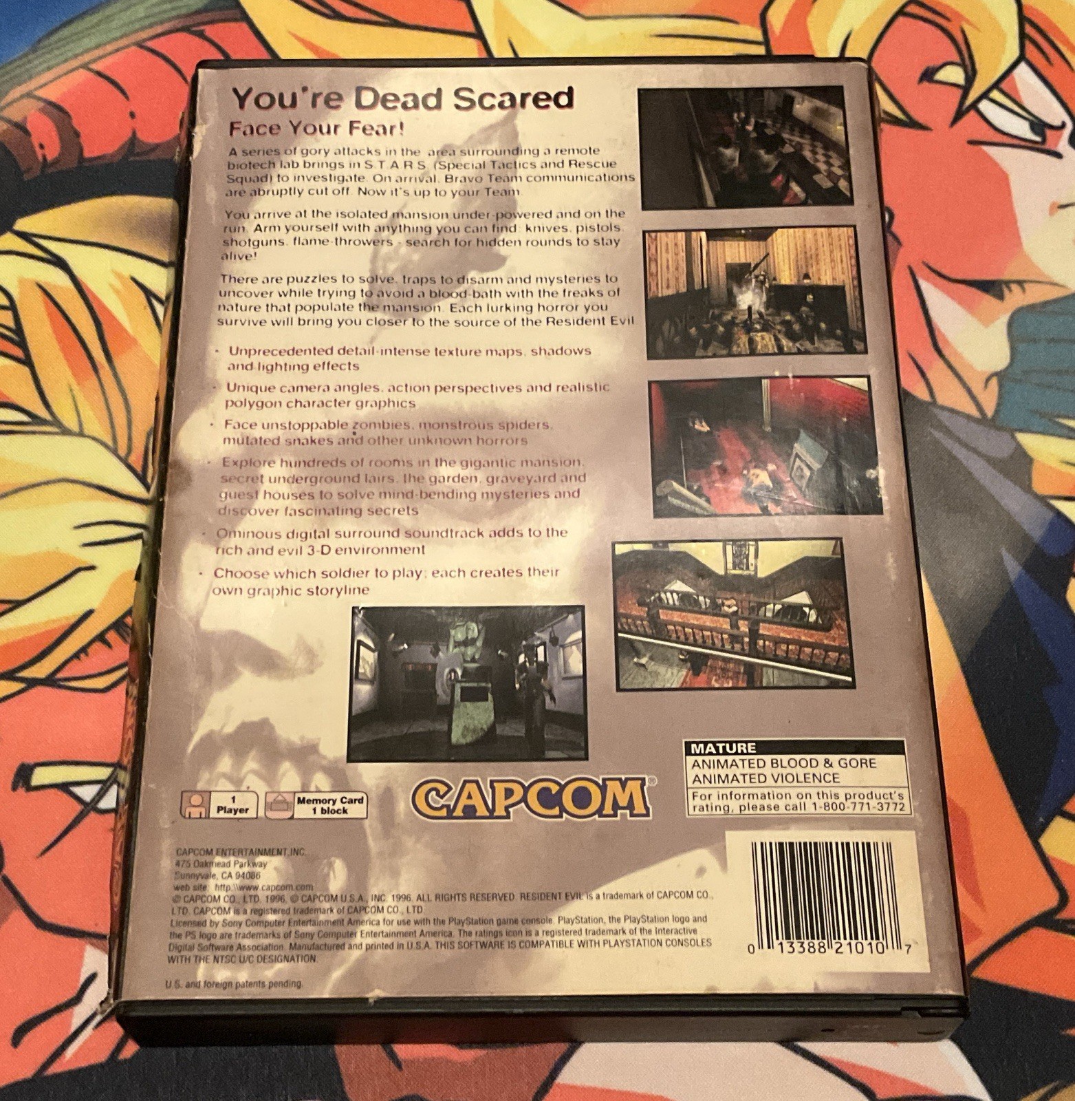 FULLY WORKING, BROKEN CASE – NO MANUAL: Resident Evil PlayStation 1 PS1 Long Box