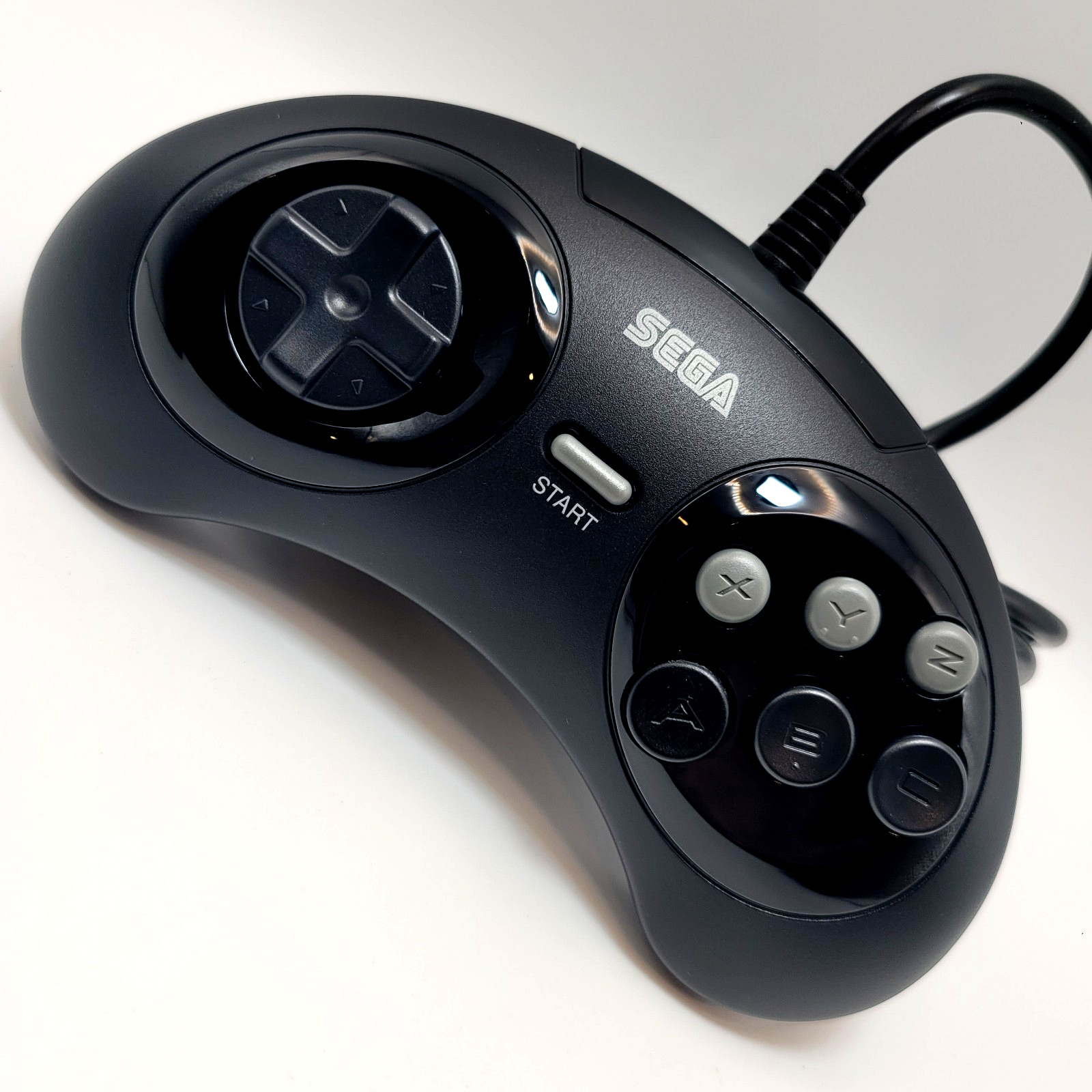 Retro-Bit Official Sega Genesis Controller 6-Button Arcade Pad – Black