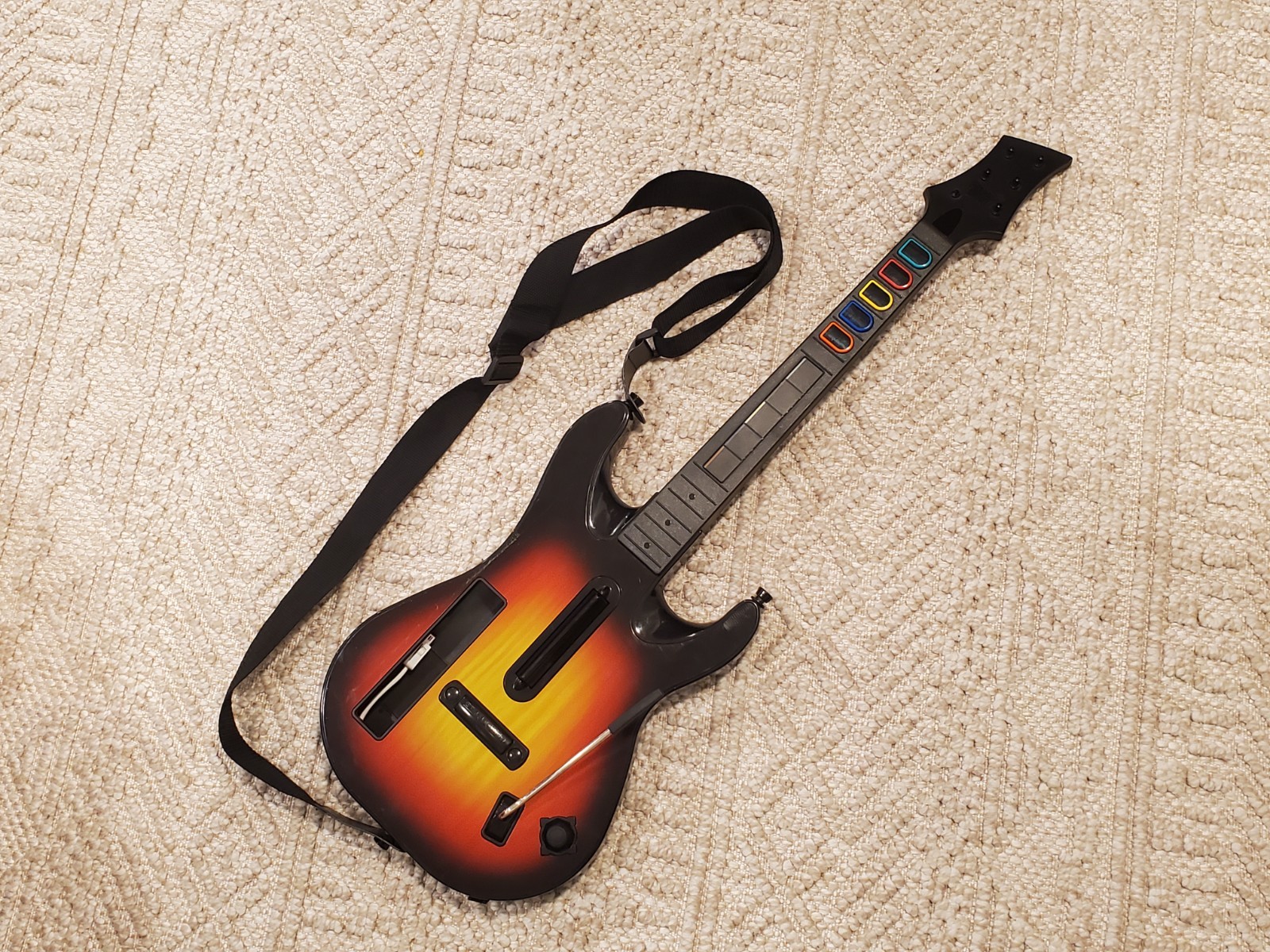 Nintendo Wii Guitar Hero Sunburst Guitar RedOctane 95455.805 *UNTESTED AS-IS