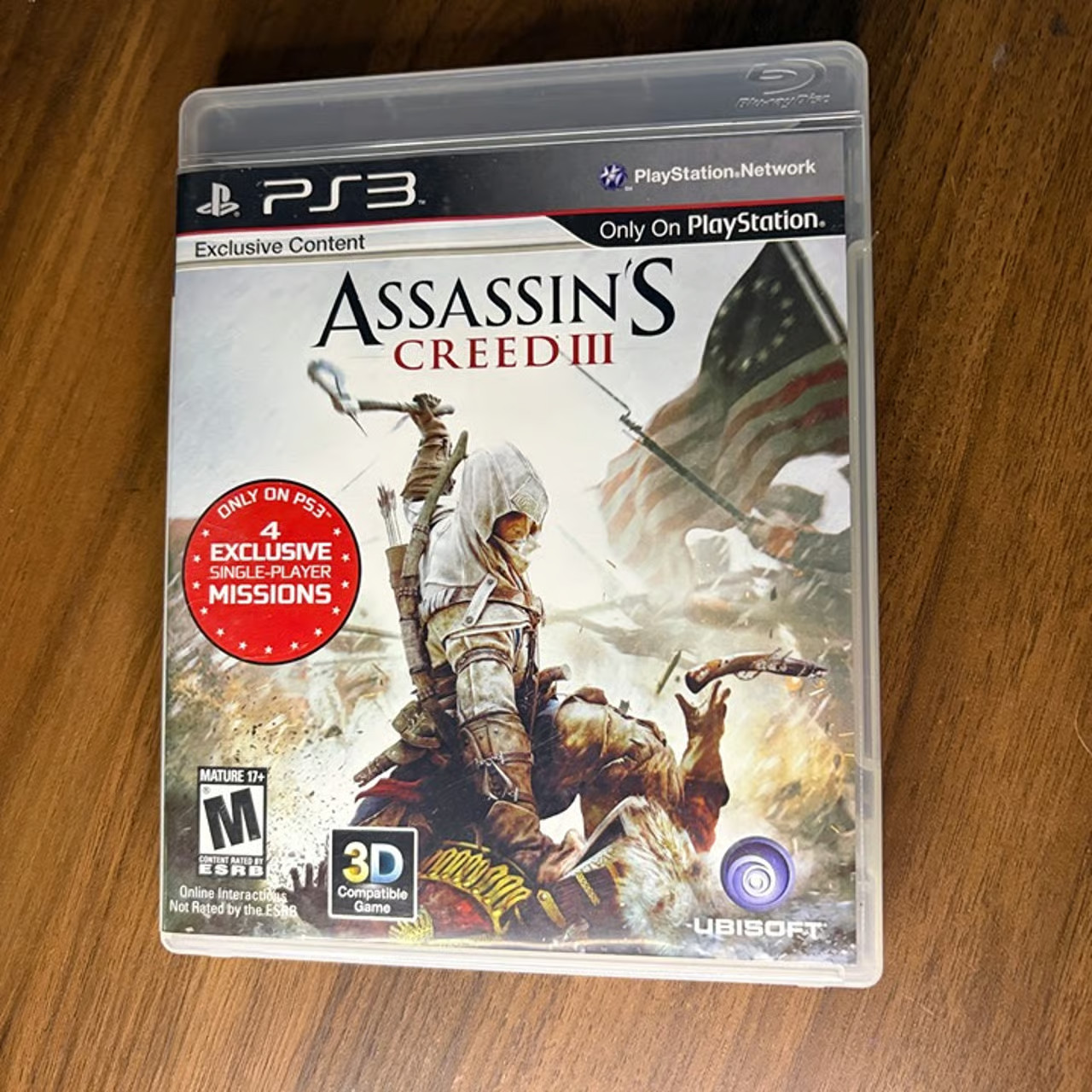 PS3 Assassin’s Creed III Game in Box w Exclusive Content Ubisoft Rated M
