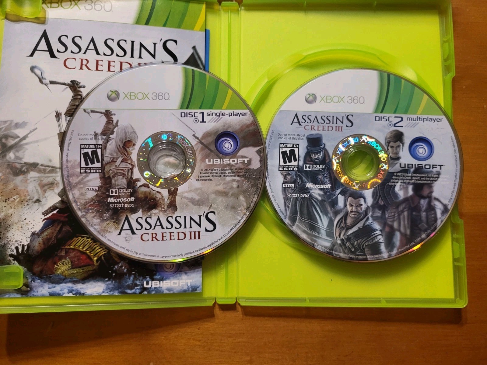 LOT of 2 Microsoft Xbox 360 Assassin’s Creed III 3 & Bioshock Infinite COMPLETE