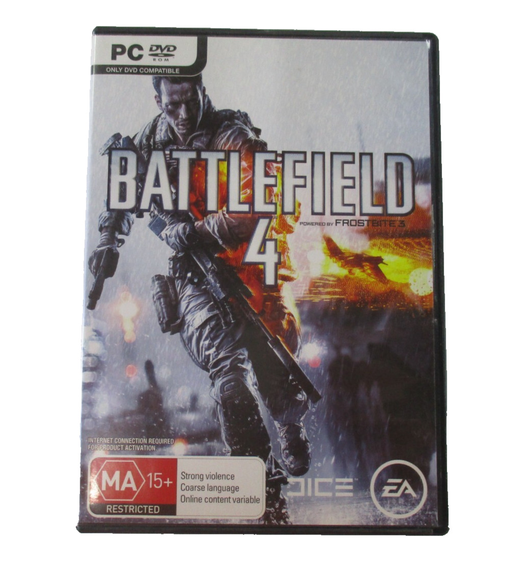 Battlefield 4 PC DVD ROM Game MA15+ Region Free 2013 EA Games Manual Tested